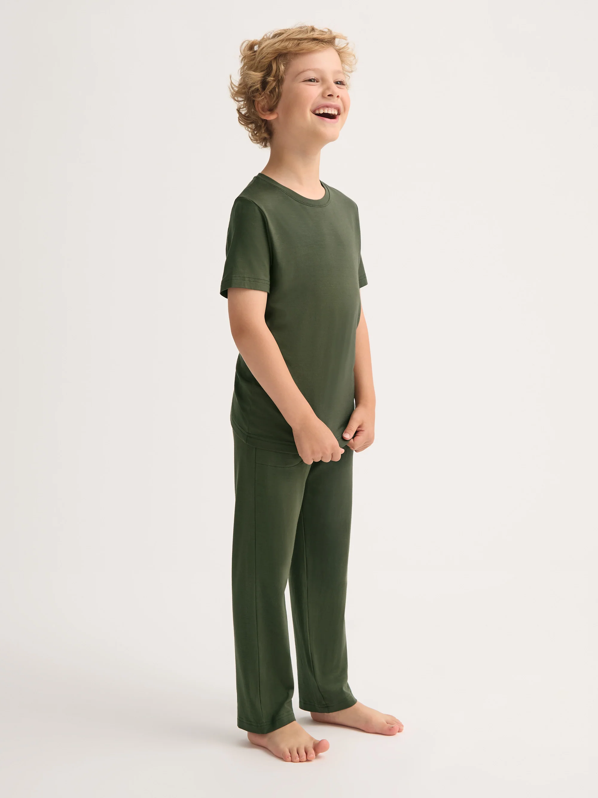 Kids' Lounge Set Basel Micro Modal Stretch Evergreen - Image 3