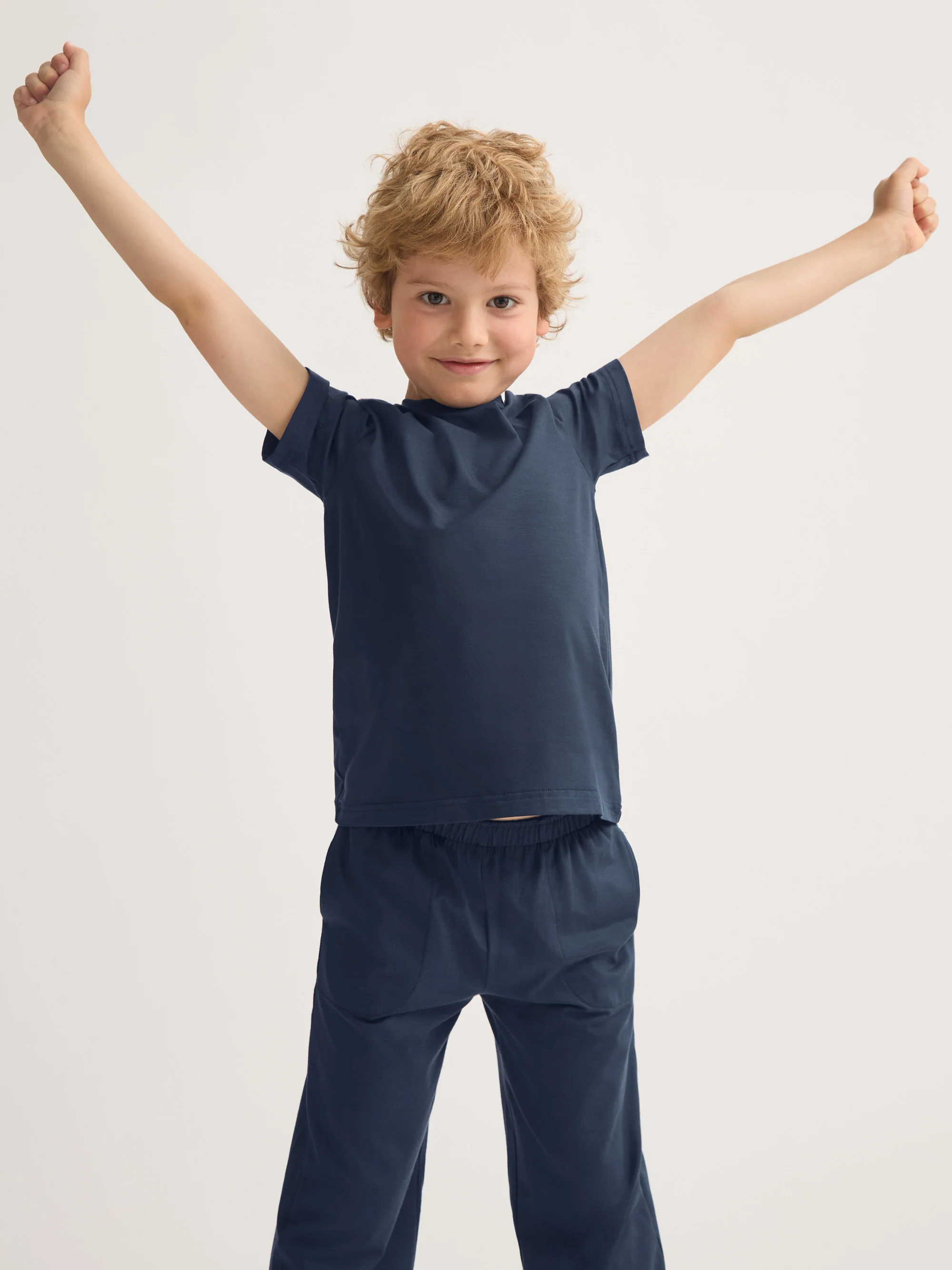 Kids' Lounge Set Basel Micro Modal Stretch Navy - Image 6