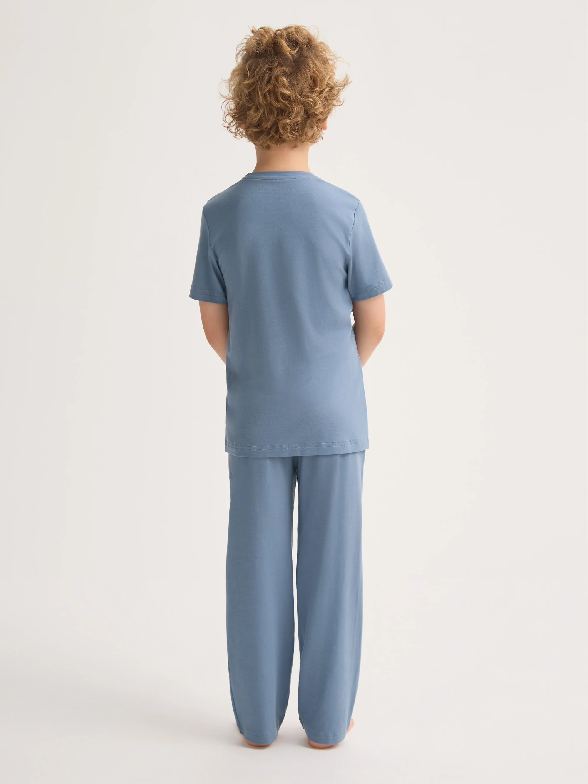 Kids' Lounge Set Basel Micro Modal Stretch Storm Blue - Image 4