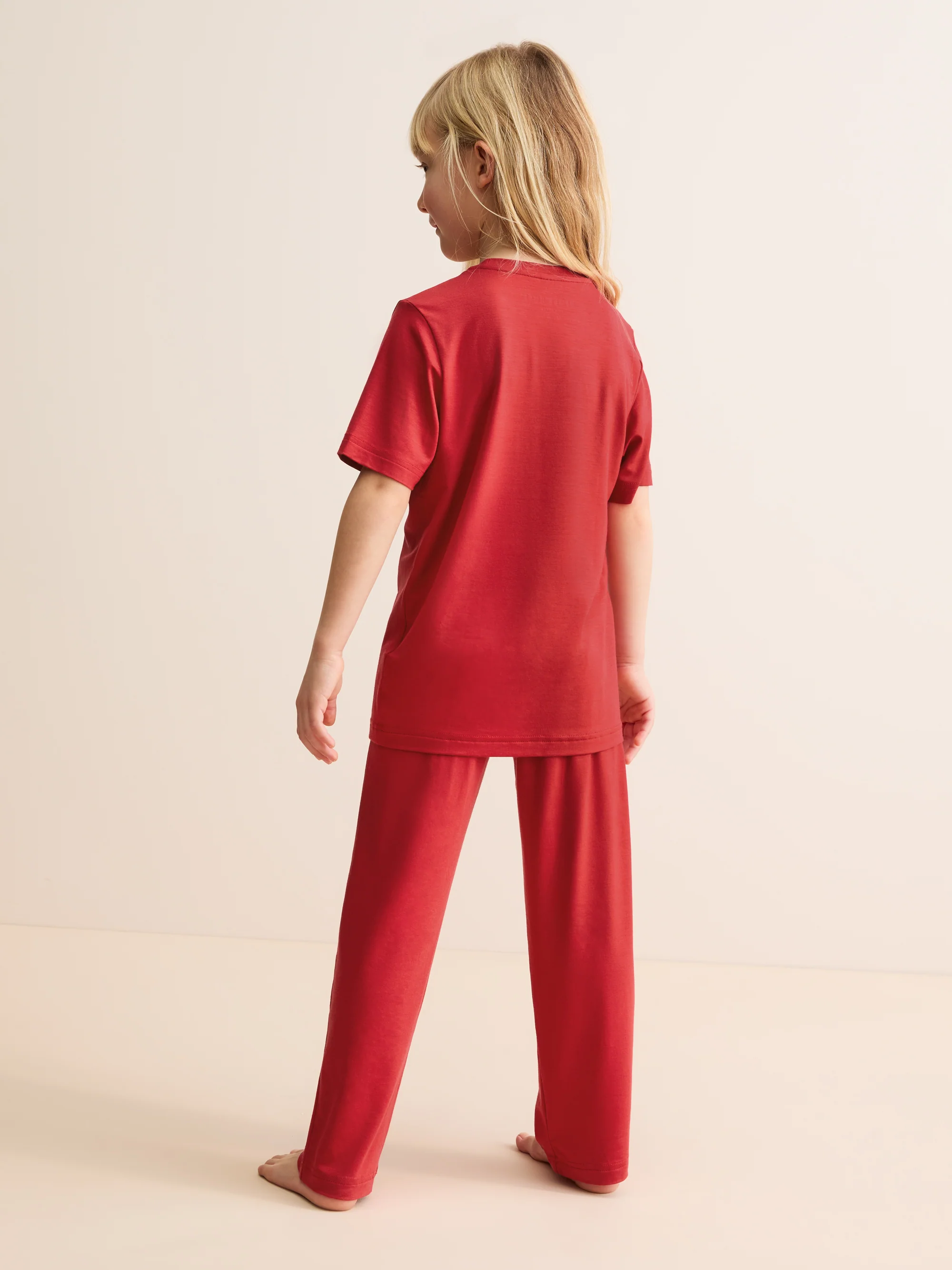 Kids' Lounge Set Lara Micro Modal Stretch Cherry Red - Image 2