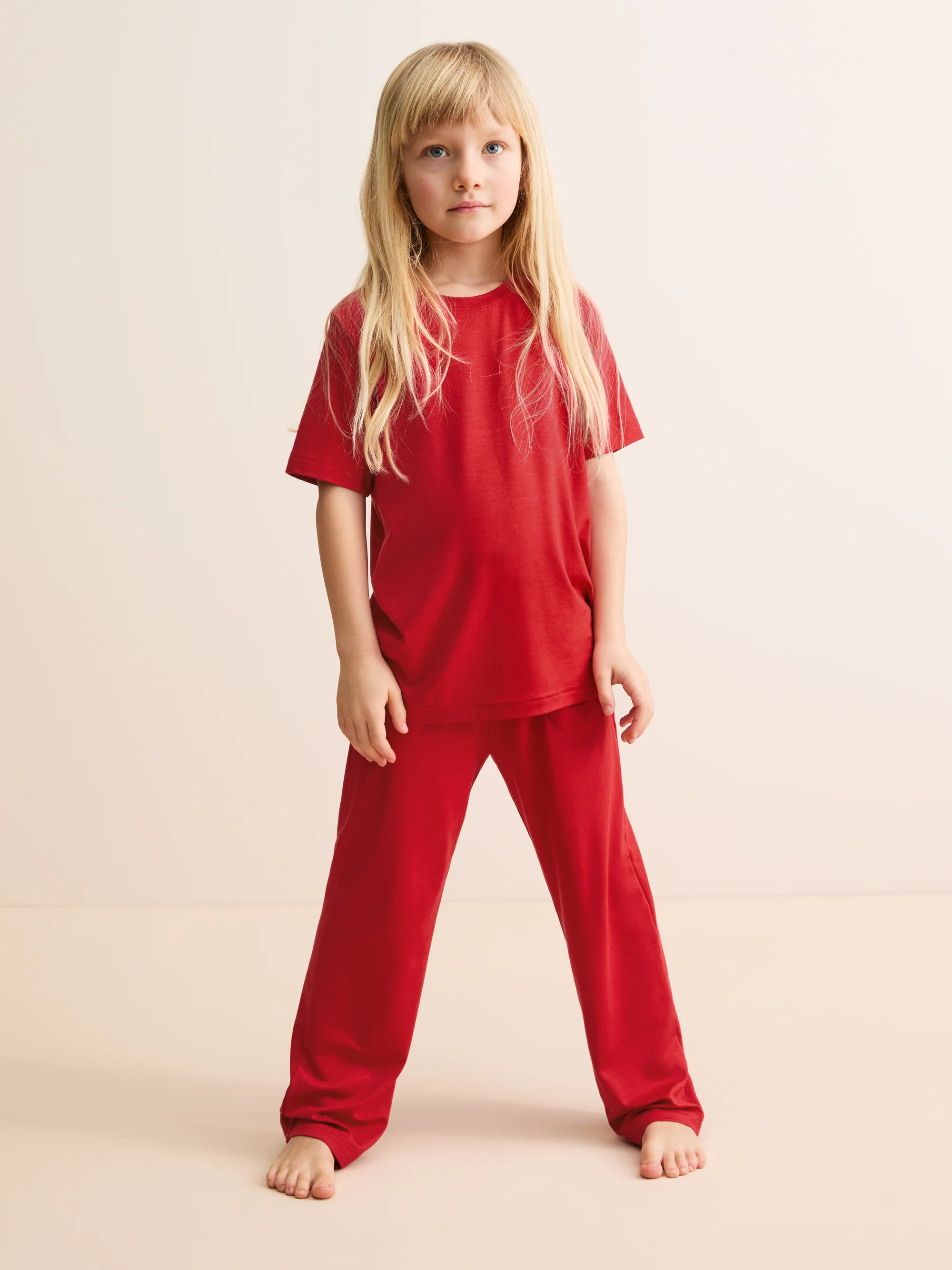 Kids' Lounge Set Lara Micro Modal Stretch Cherry Red - Image 6