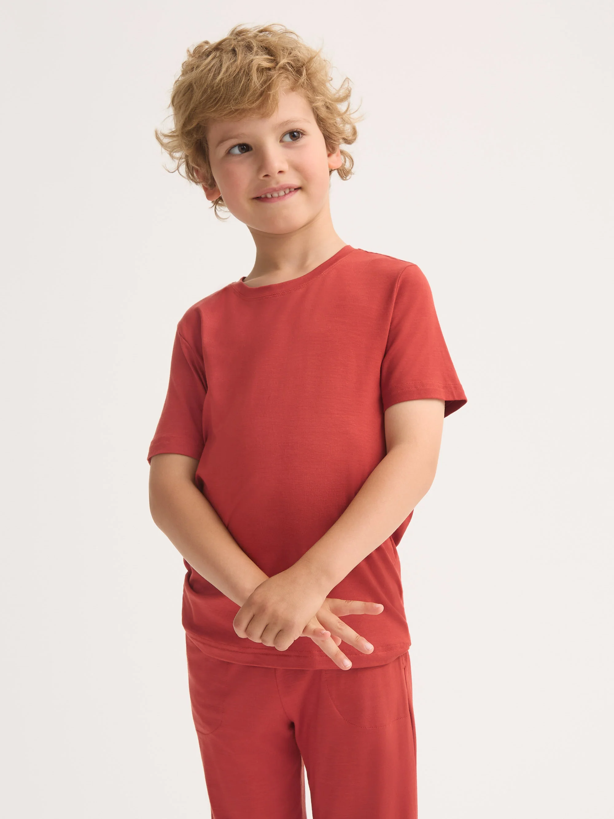Kids' Lounge Set Lara Micro Modal Stretch Rose Red - Image 3