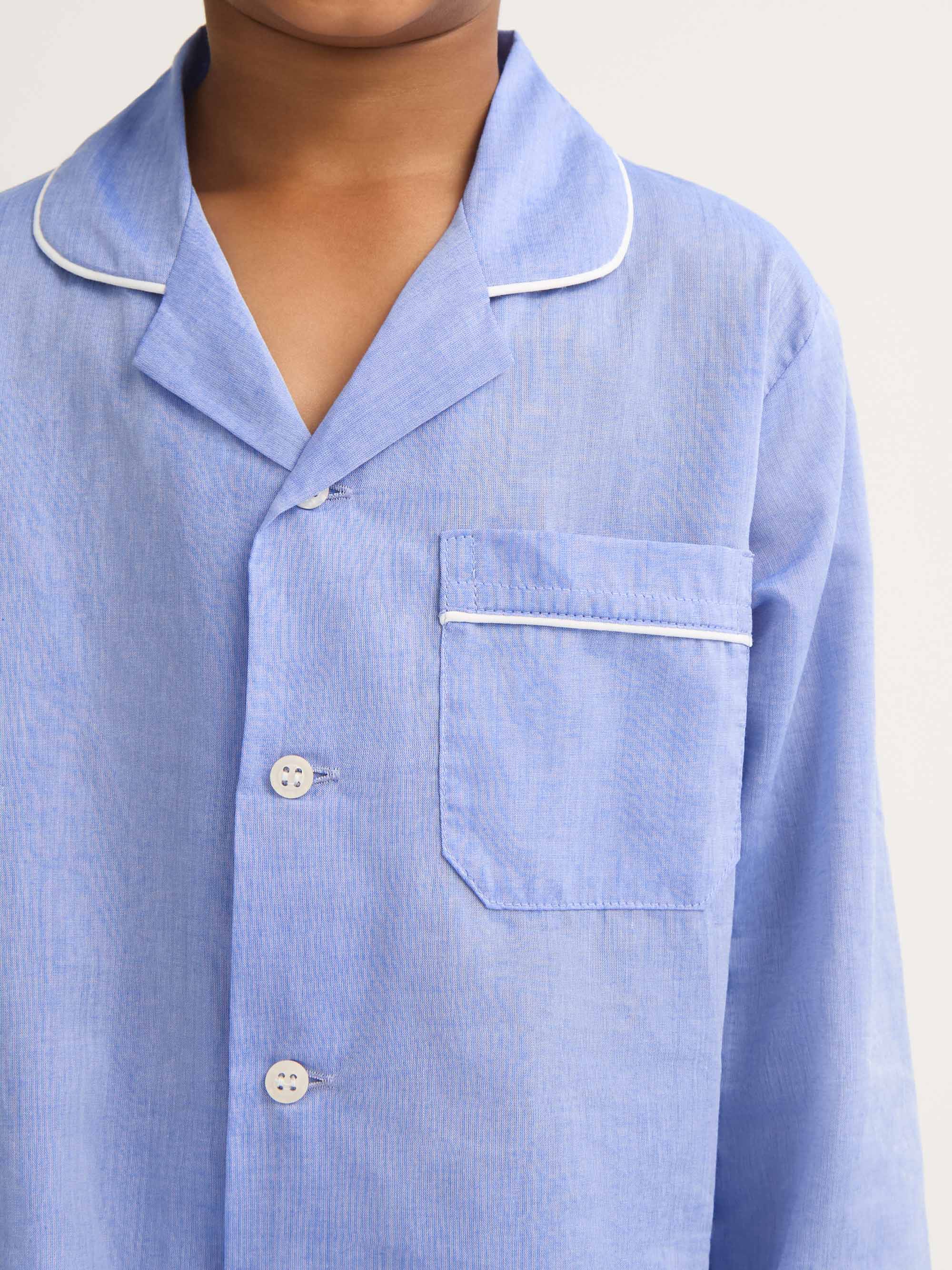 Kids' Pyjamas Amalfi Cotton Batiste Blue - Image 4