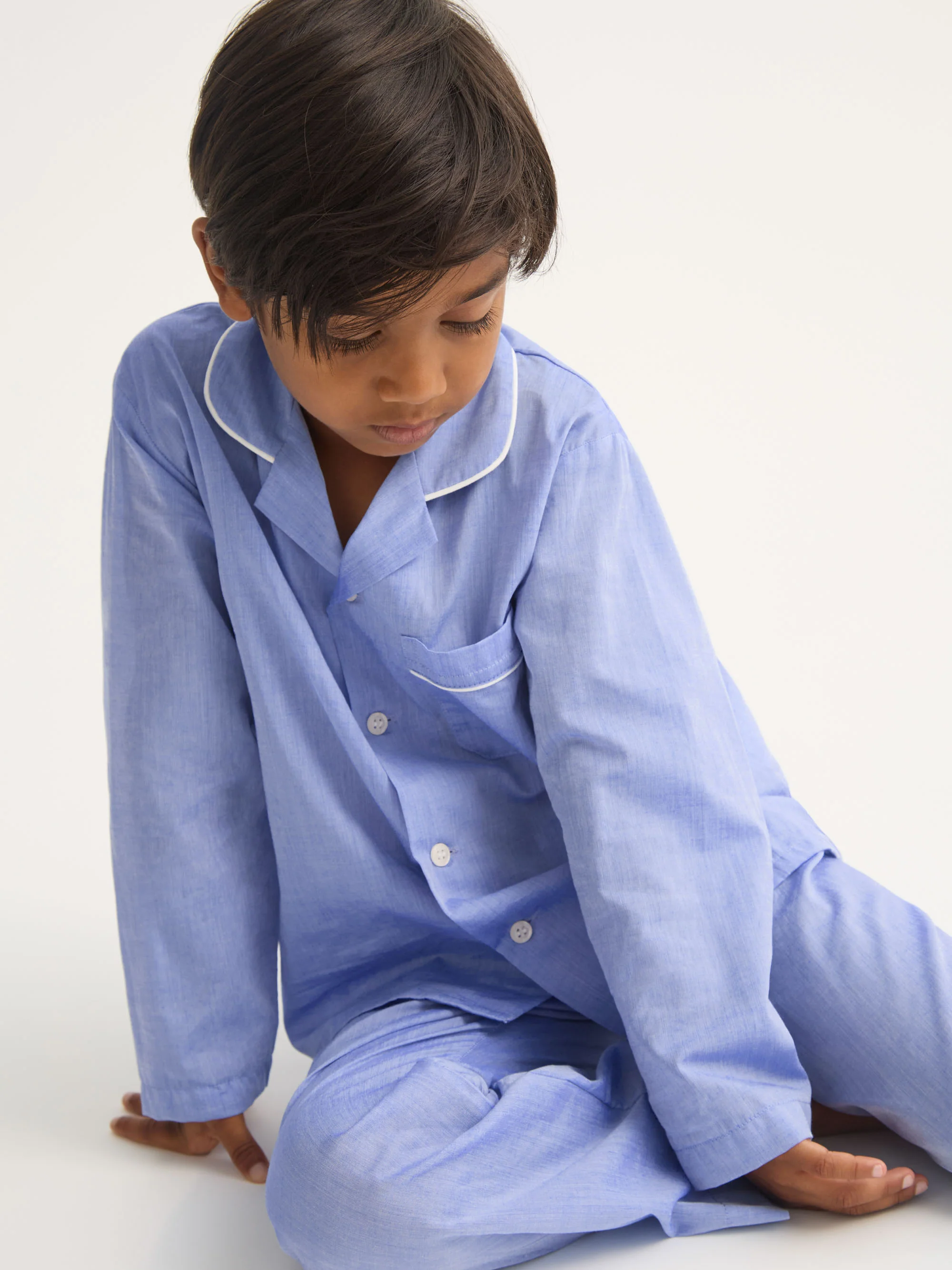 Kids' Pyjamas Amalfi Cotton Batiste Blue - Image 5