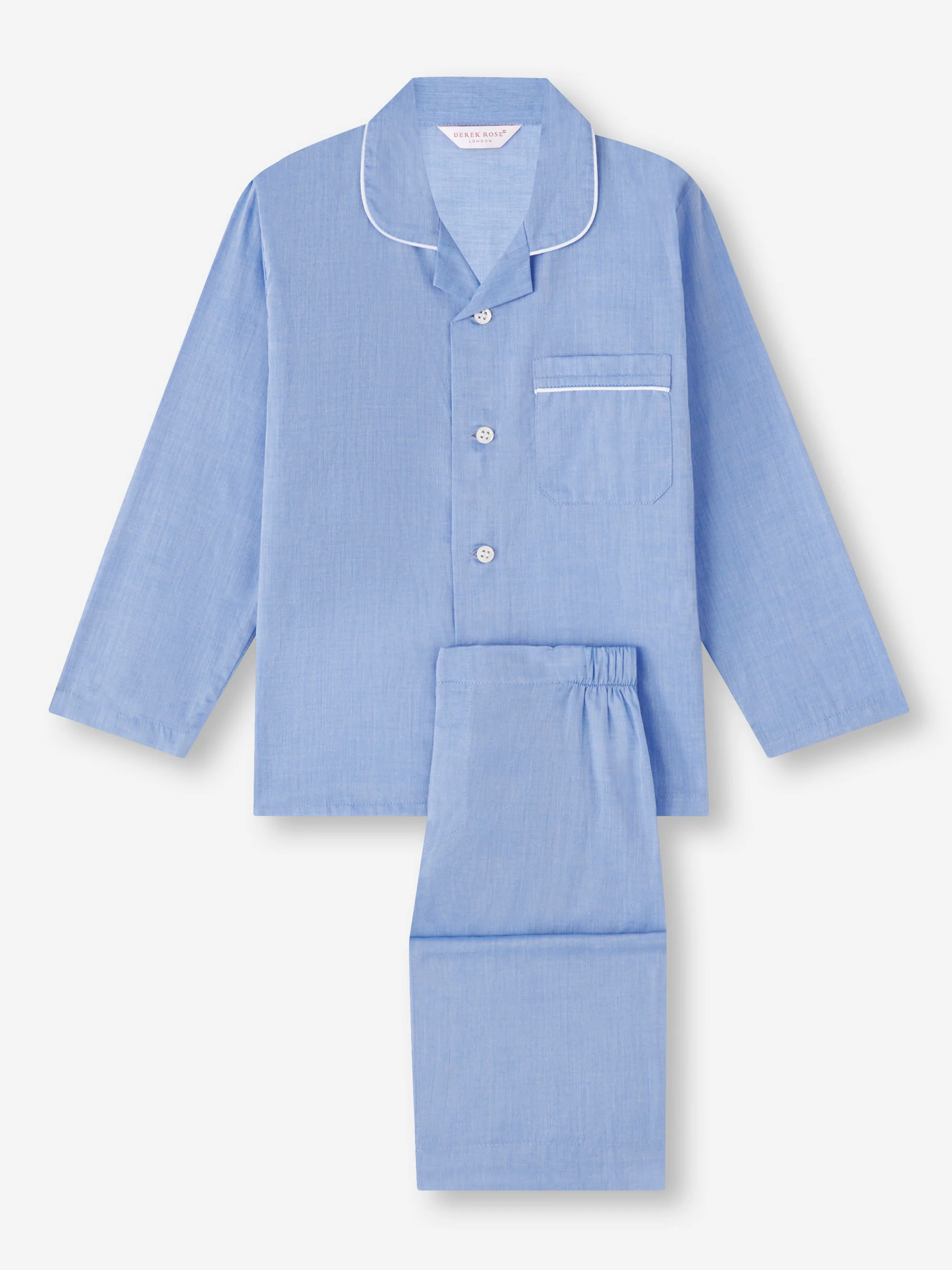 Kids' Pyjamas Amalfi Cotton Batiste Blue - Image 6