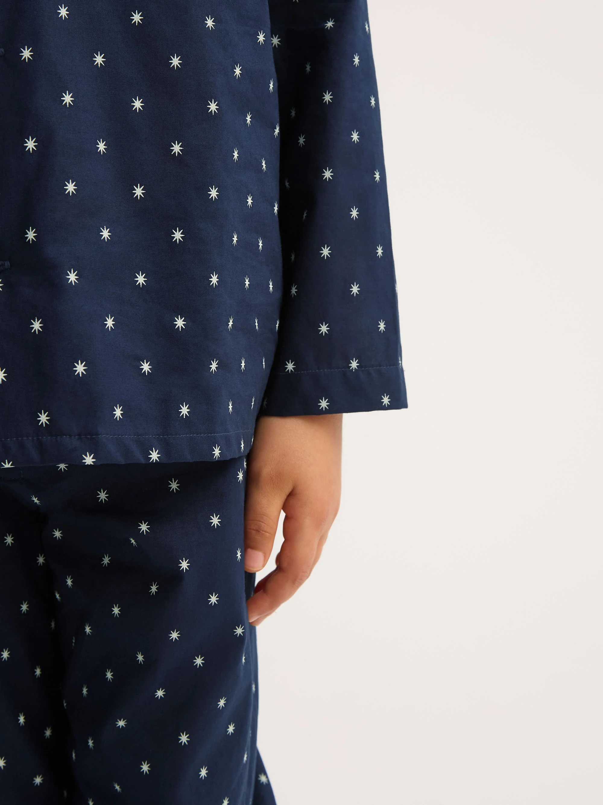Kids' Pyjamas Cotton Batiste Navy Blue Starburst Print - Image 6