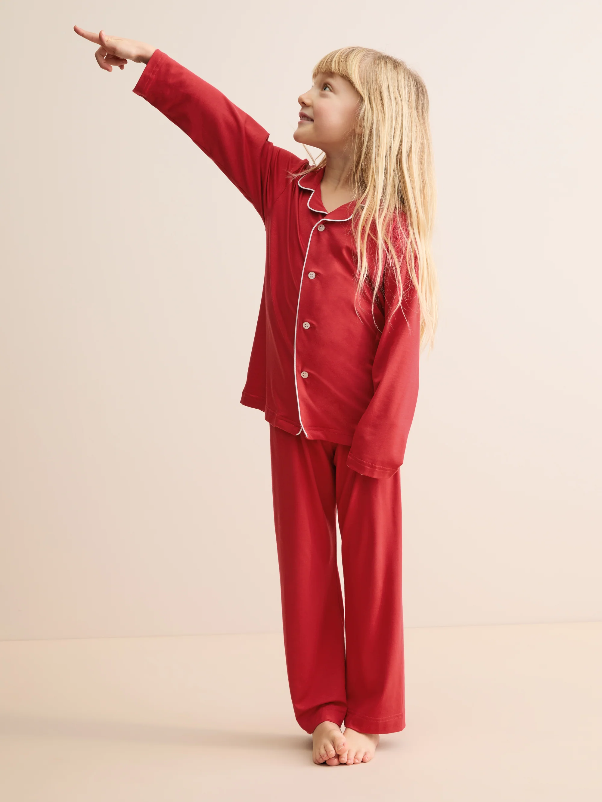 Kids' Pyjamas Lara Micro Modal Stretch Cherry Red - Image 7