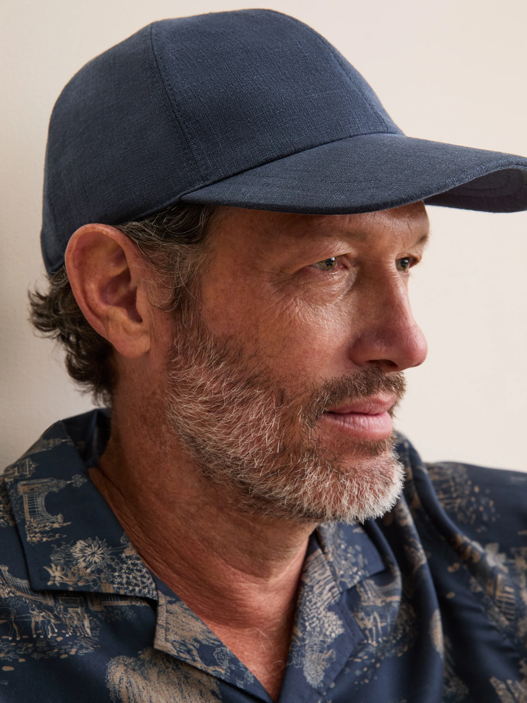 Linen Cap Vienna Navy Blue - Image 3