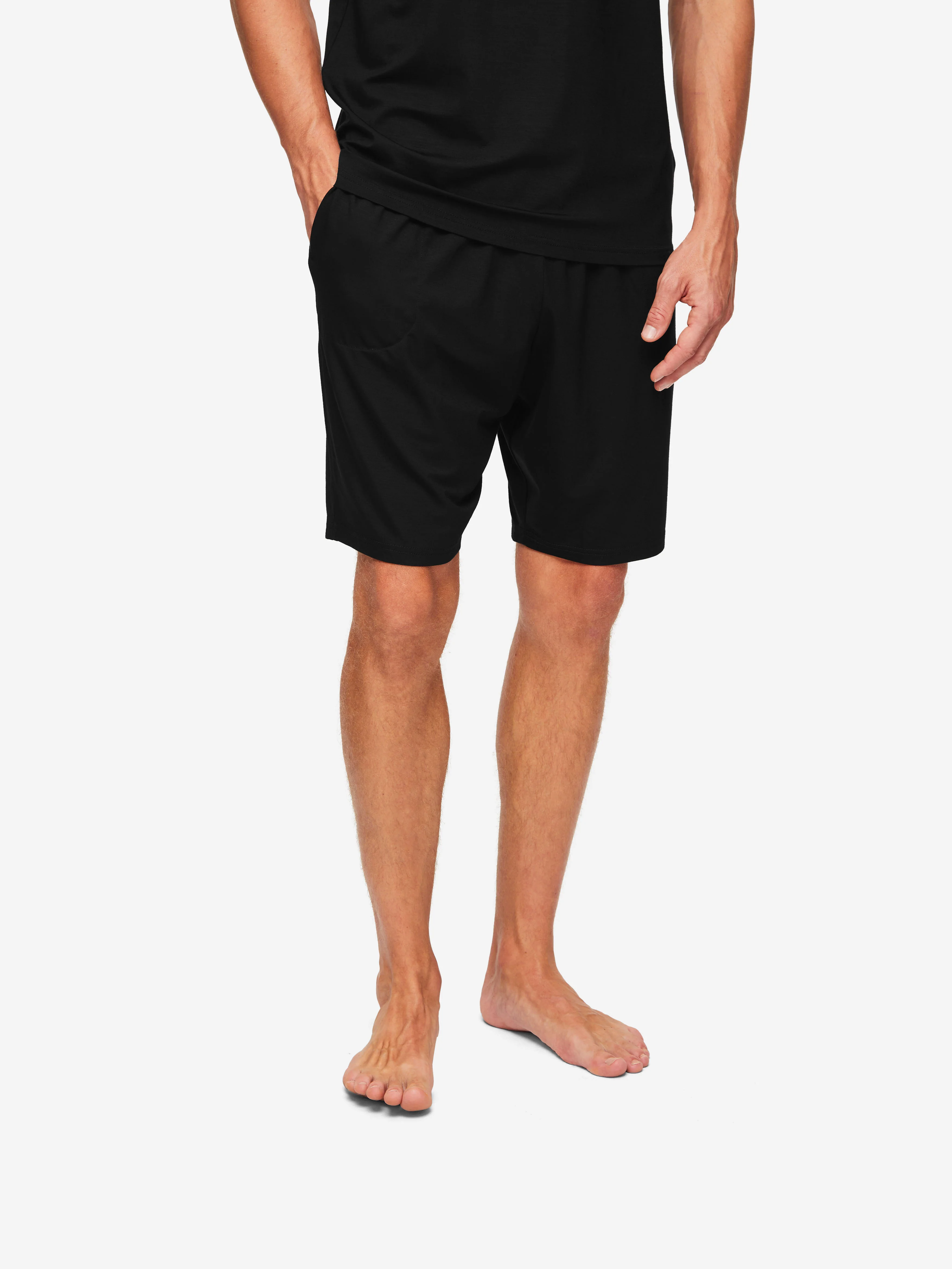 Men's Basel T-Shirt and Lounge Shorts Black Set - Image 4
