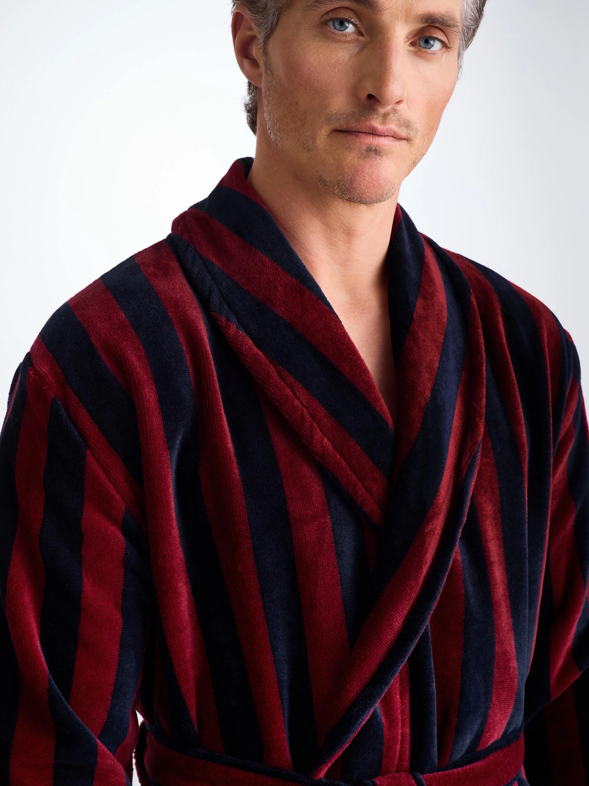 Men's Bathrobe Aston Terry Cotton Red - Image 7