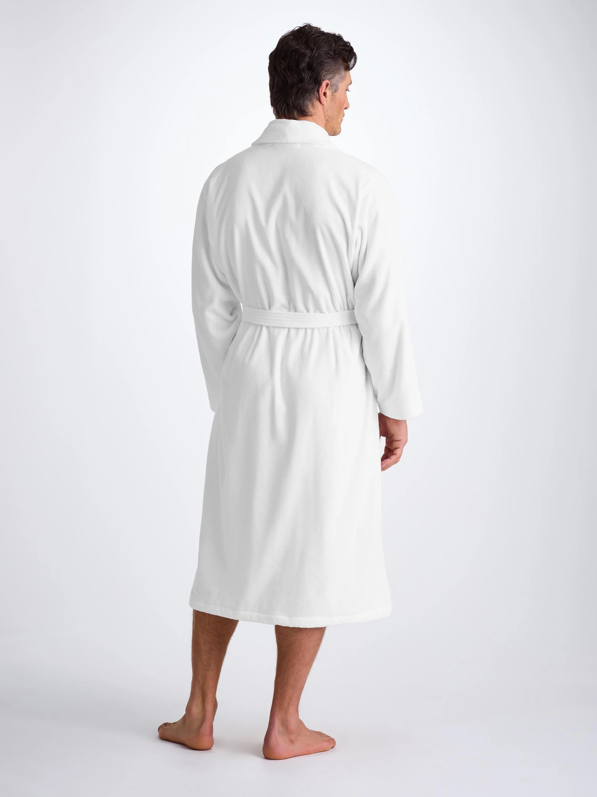 Men's Bathrobe Triton 10 Terry Cotton White - Image 3