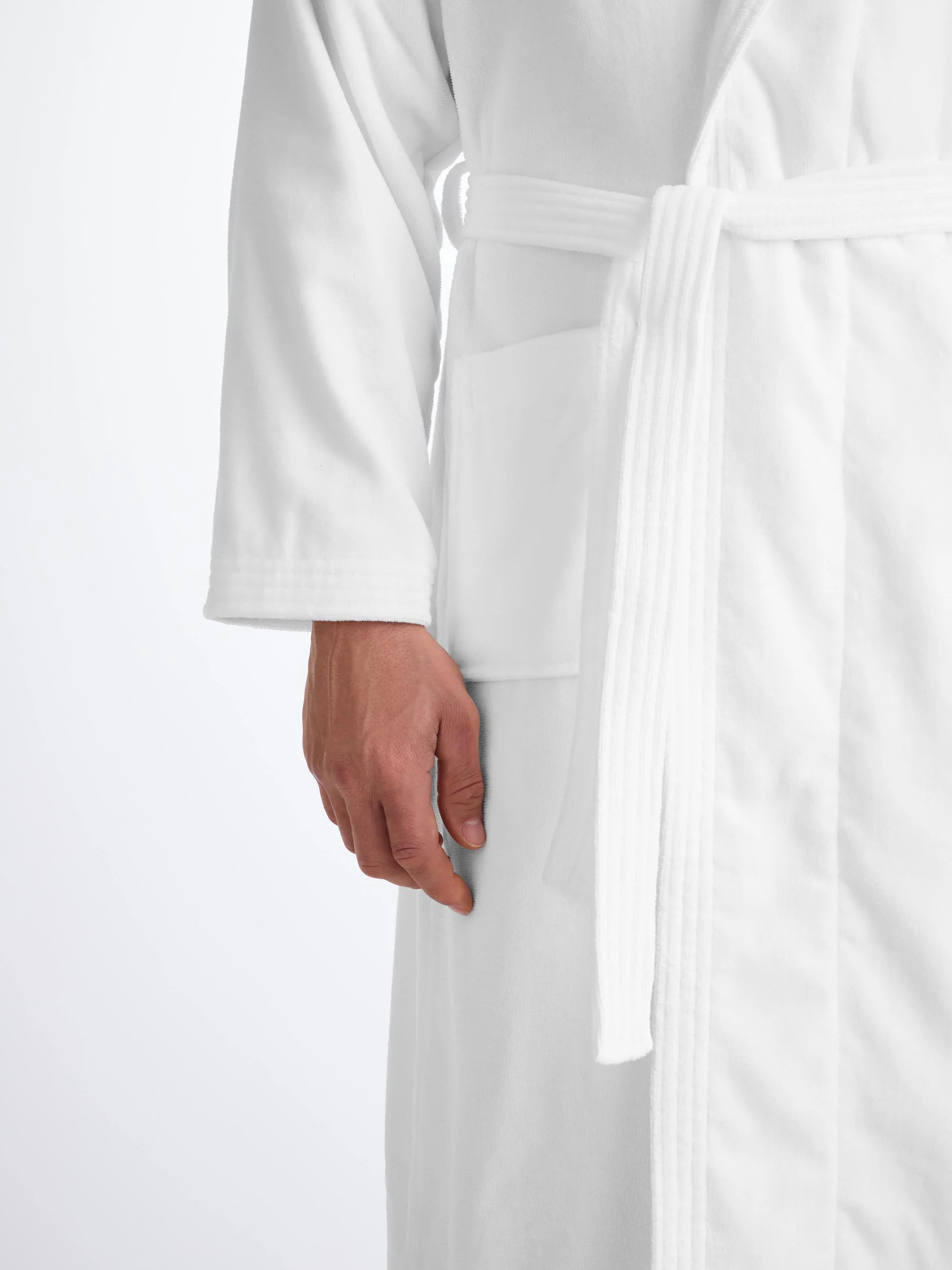 Men's Bathrobe Triton 10 Terry Cotton White - Image 5