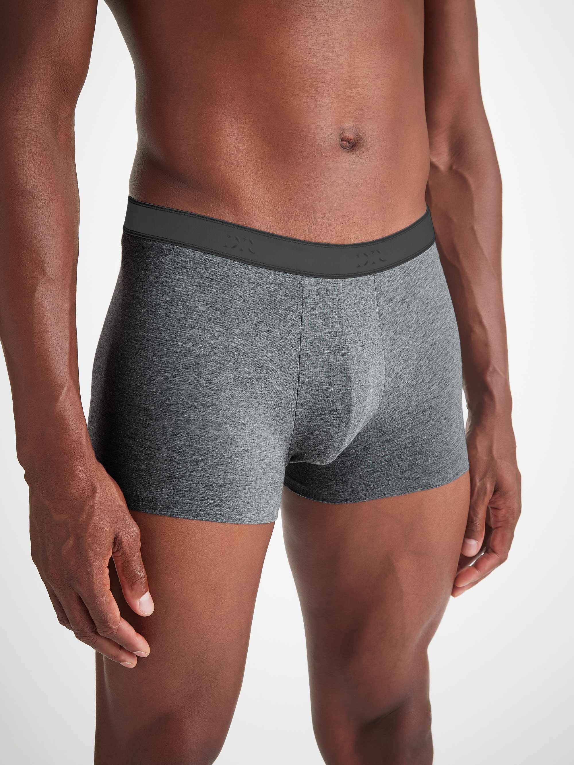 Men's Boxer Briefs Jack Pima Cotton Stretch Charcoal - Image 3