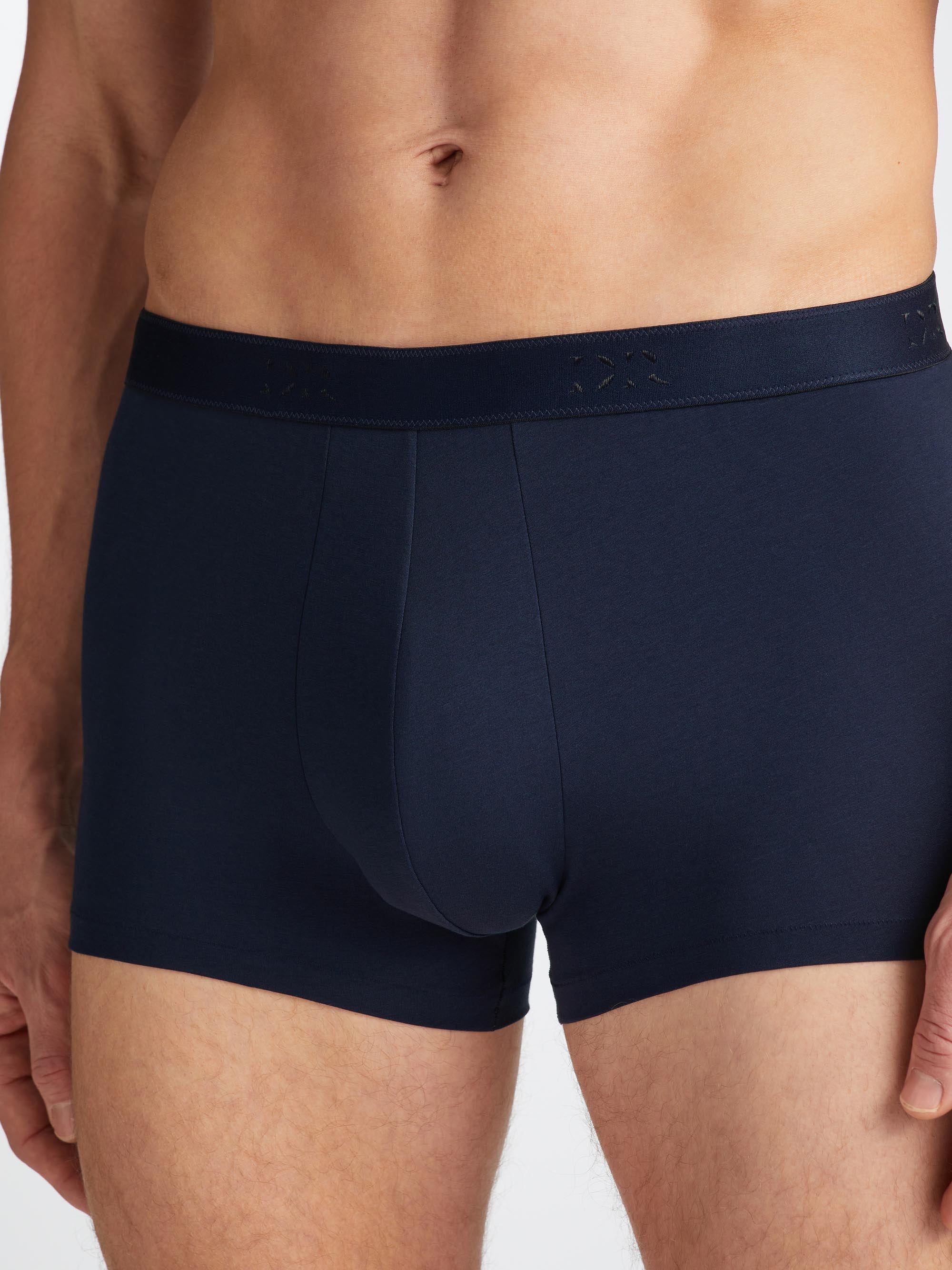 Men's Boxer Briefs Jack Pima Cotton Stretch Navy - Image 2
