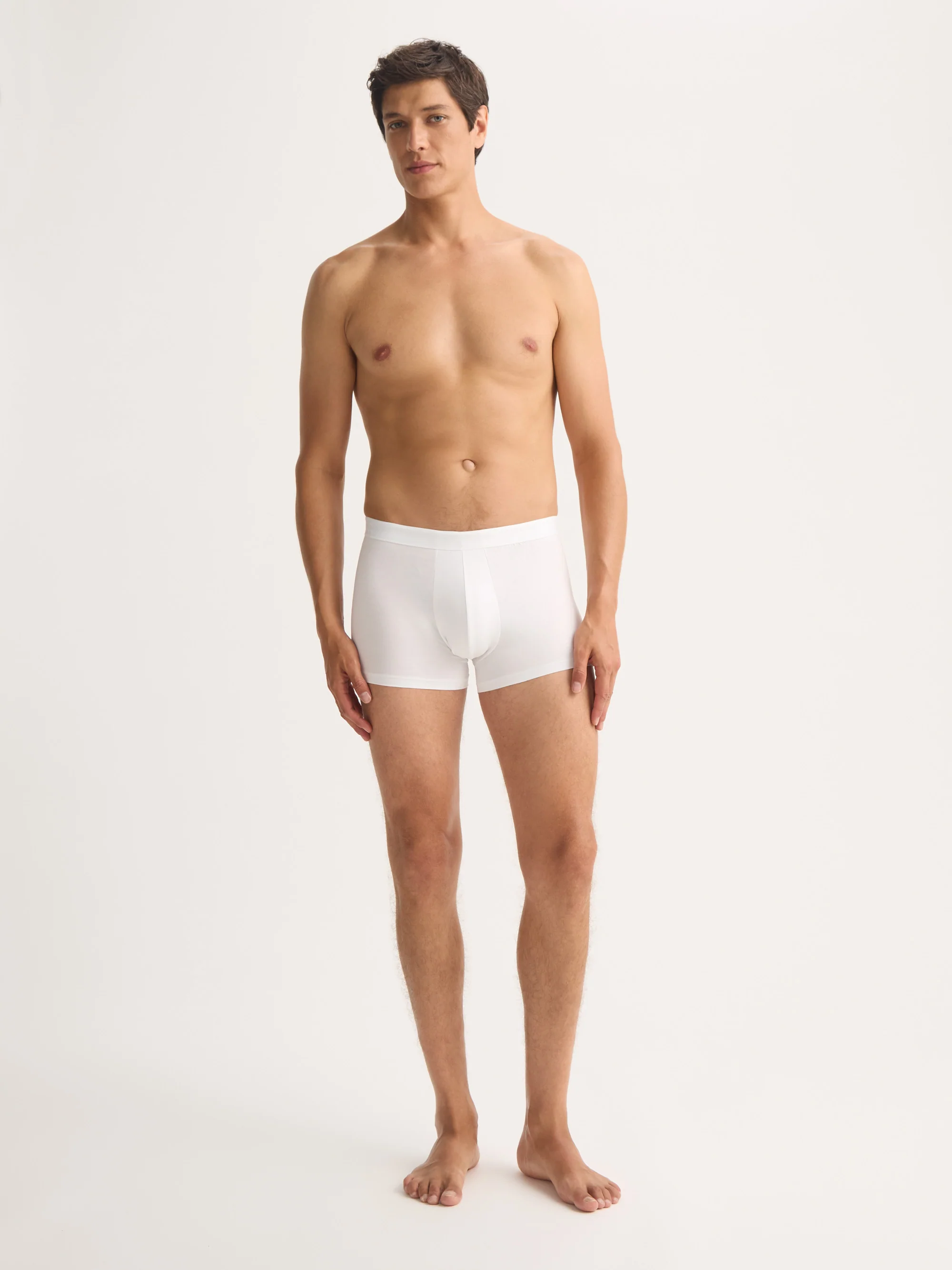 Men's Boxer Briefs Jack Pima Cotton Stretch White - Image 3