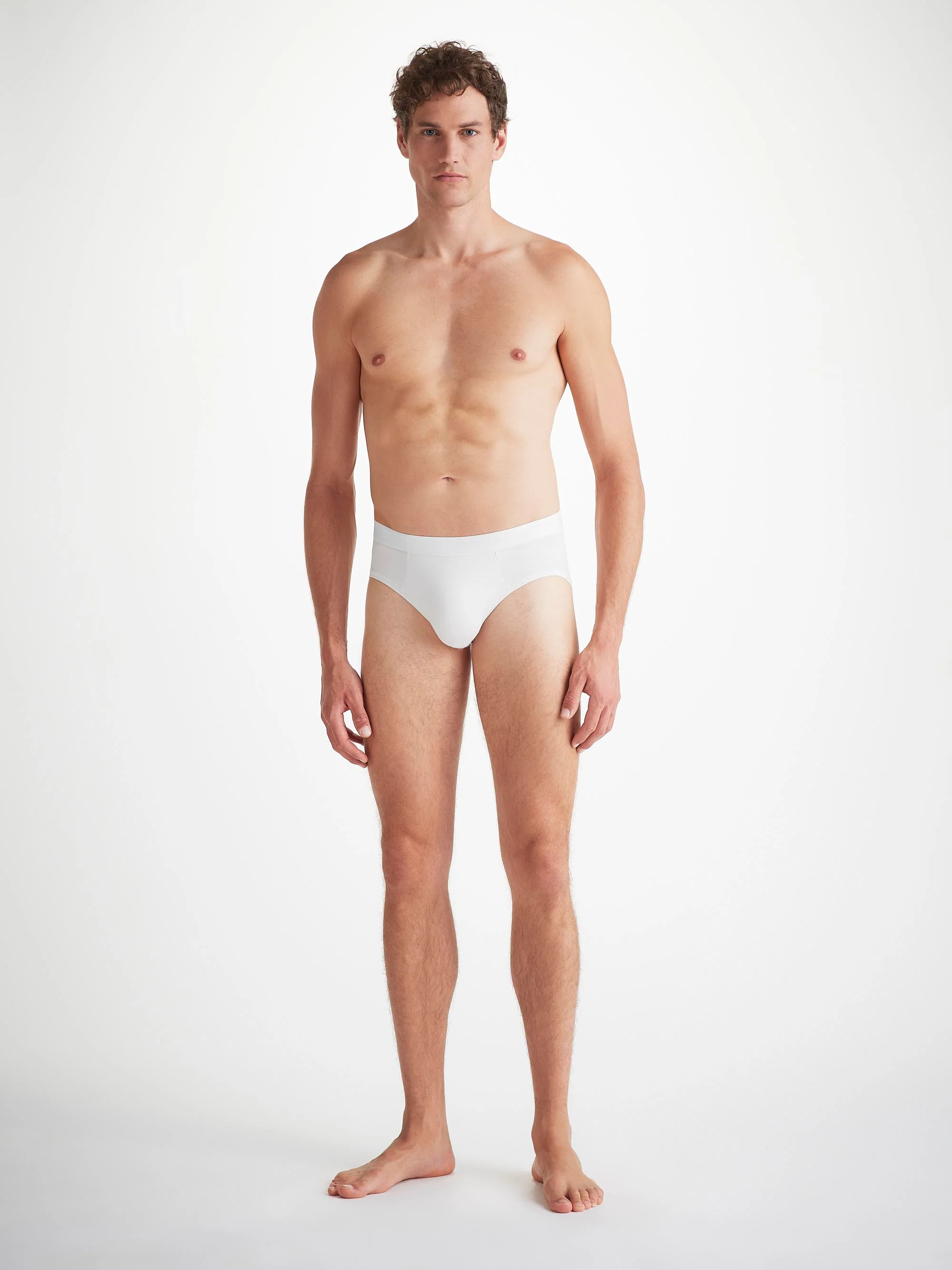 Men's Briefs Jack Pima Cotton Stretch White - Image 4