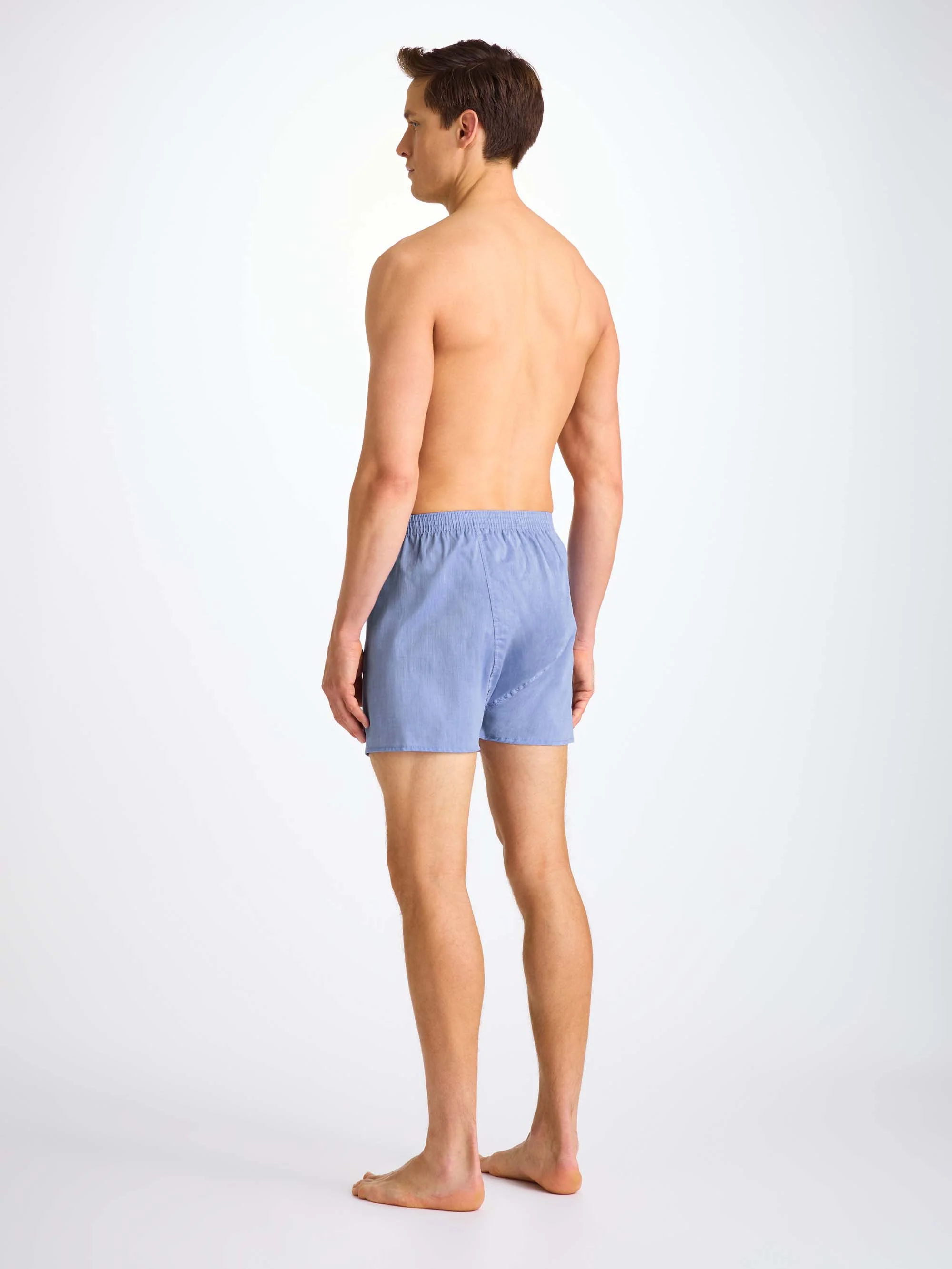Men's Classic Fit Boxers Amalfi Cotton Batiste Blue - Image 4