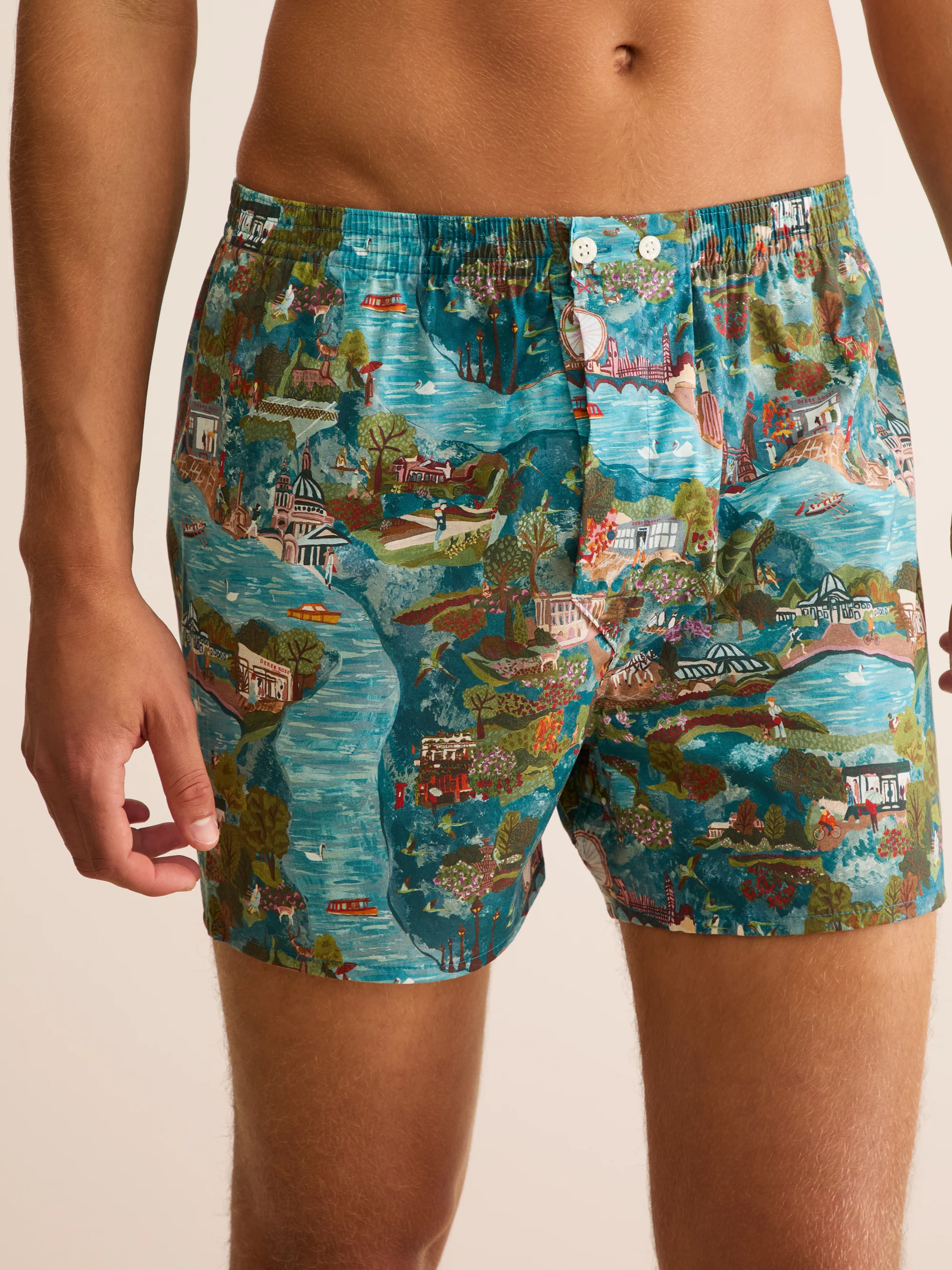Men's Classic Fit Boxers London Scenic Print Multi - Image 4