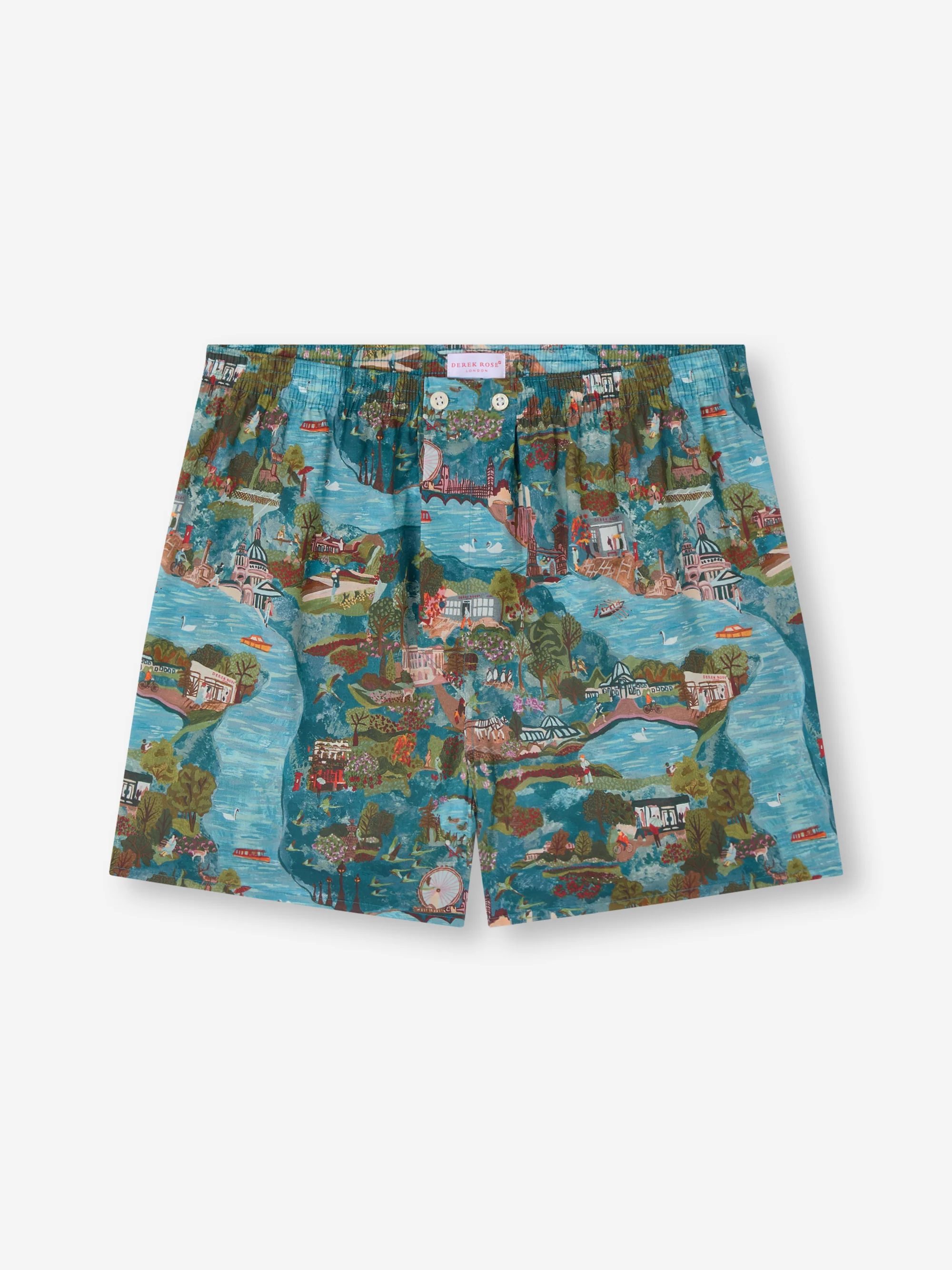 Men's Classic Fit Boxers London Scenic Print Multi - Image 6