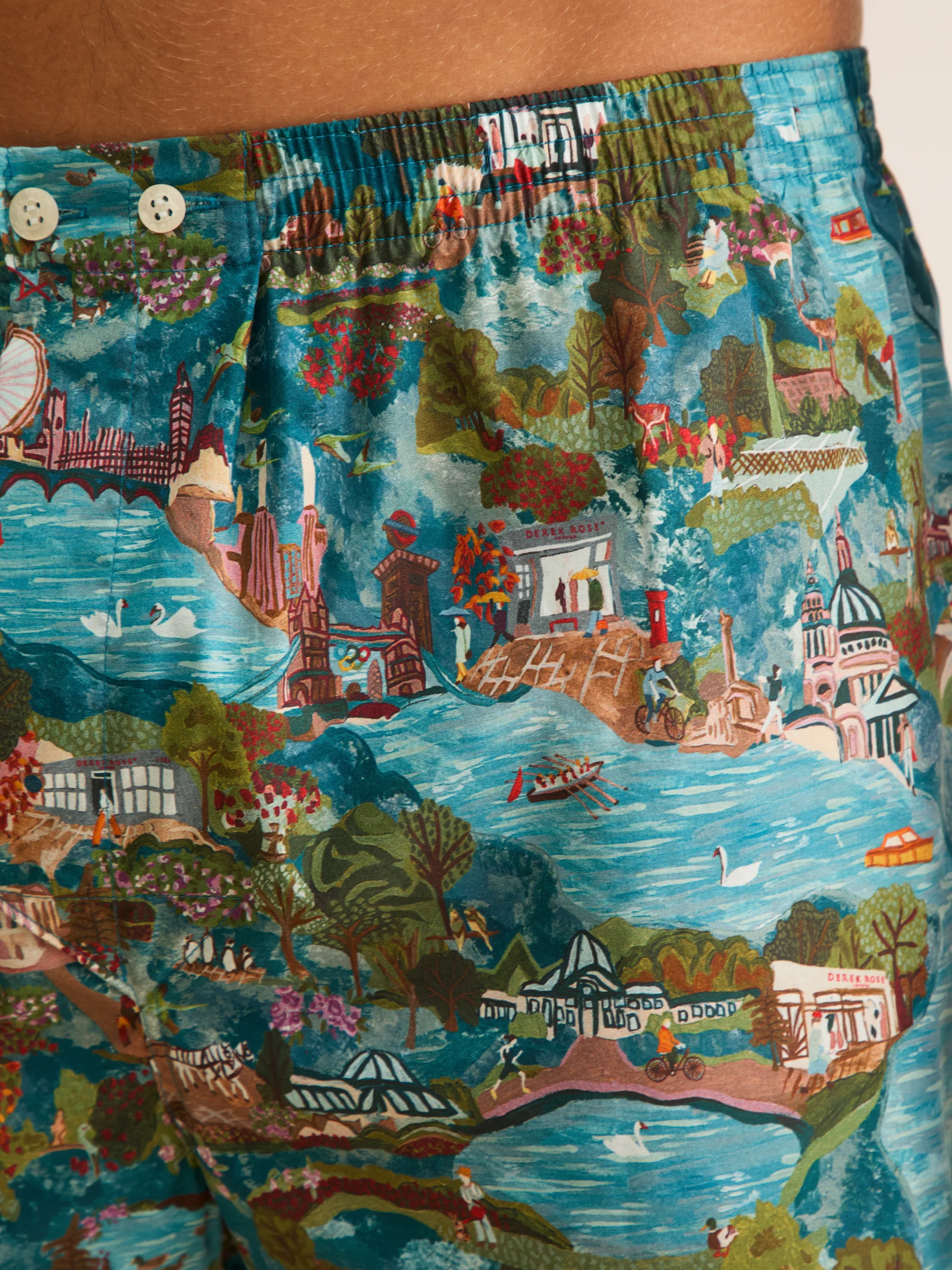 Men's Classic Fit Boxers London Scenic Print Multi - Image 8