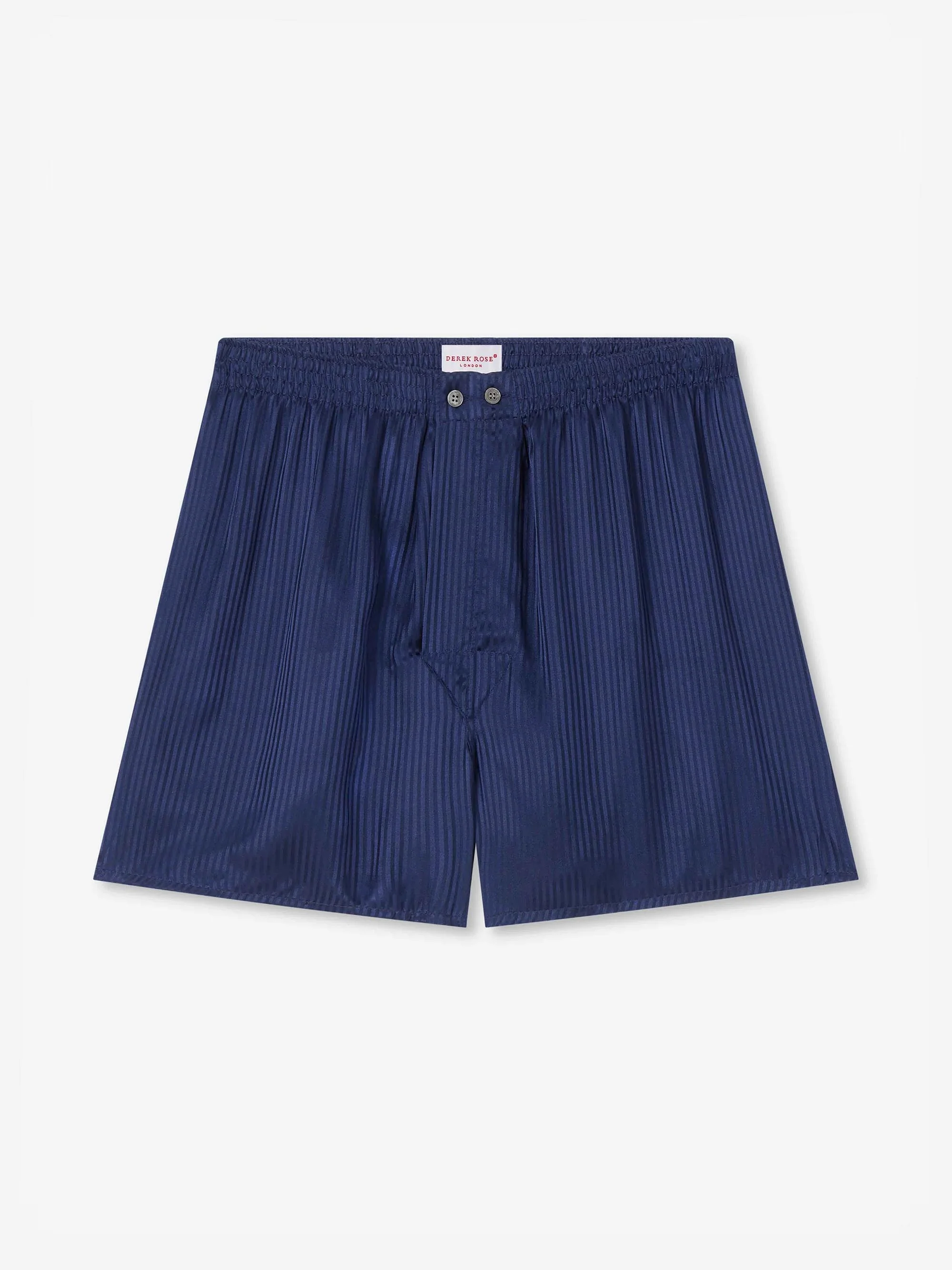 Men's Classic Fit Boxers Woburn Silk Navy Stripe