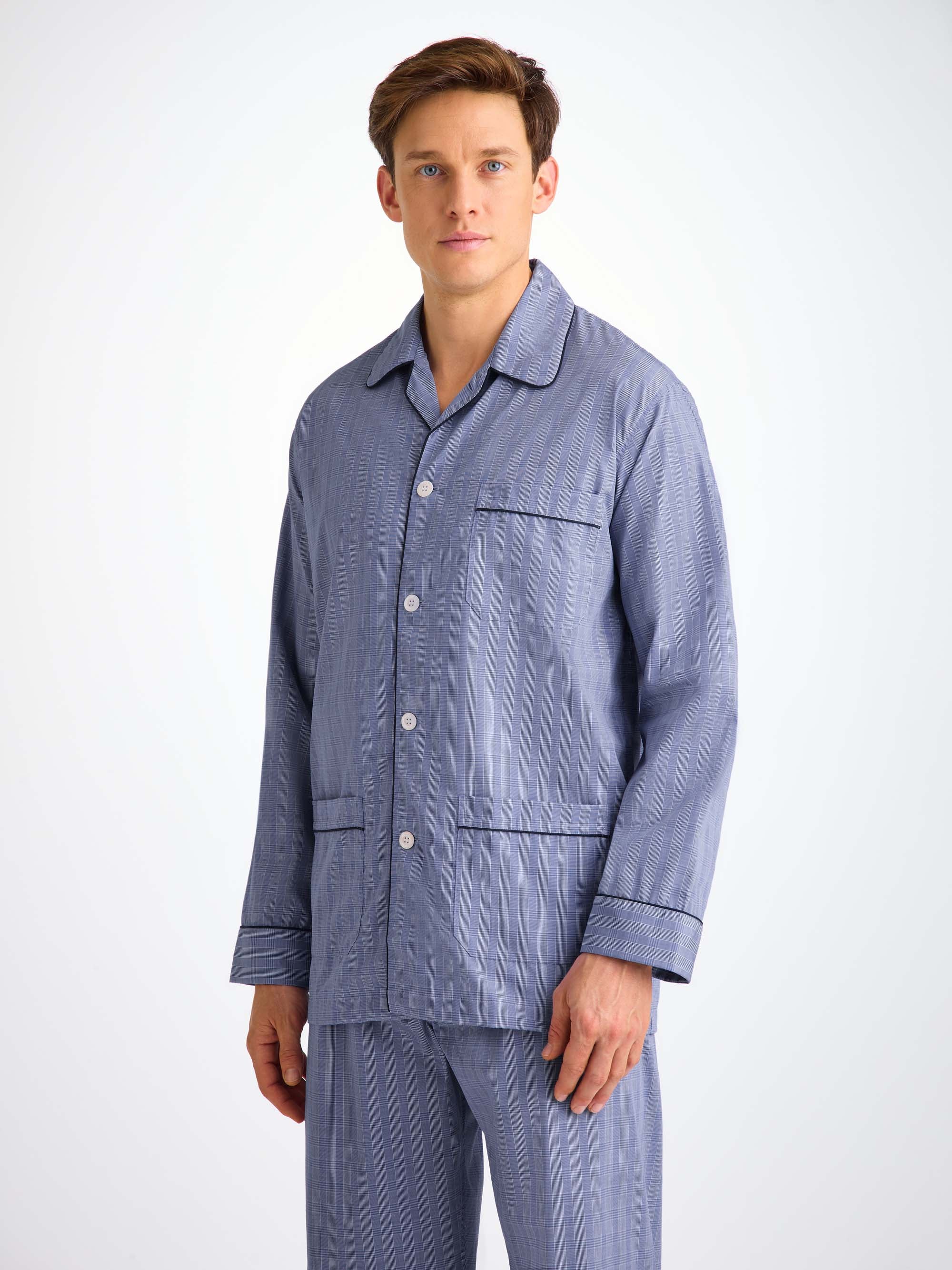 Men's Classic Fit Pyjamas Felsted 3 Cotton Blue - Image 3