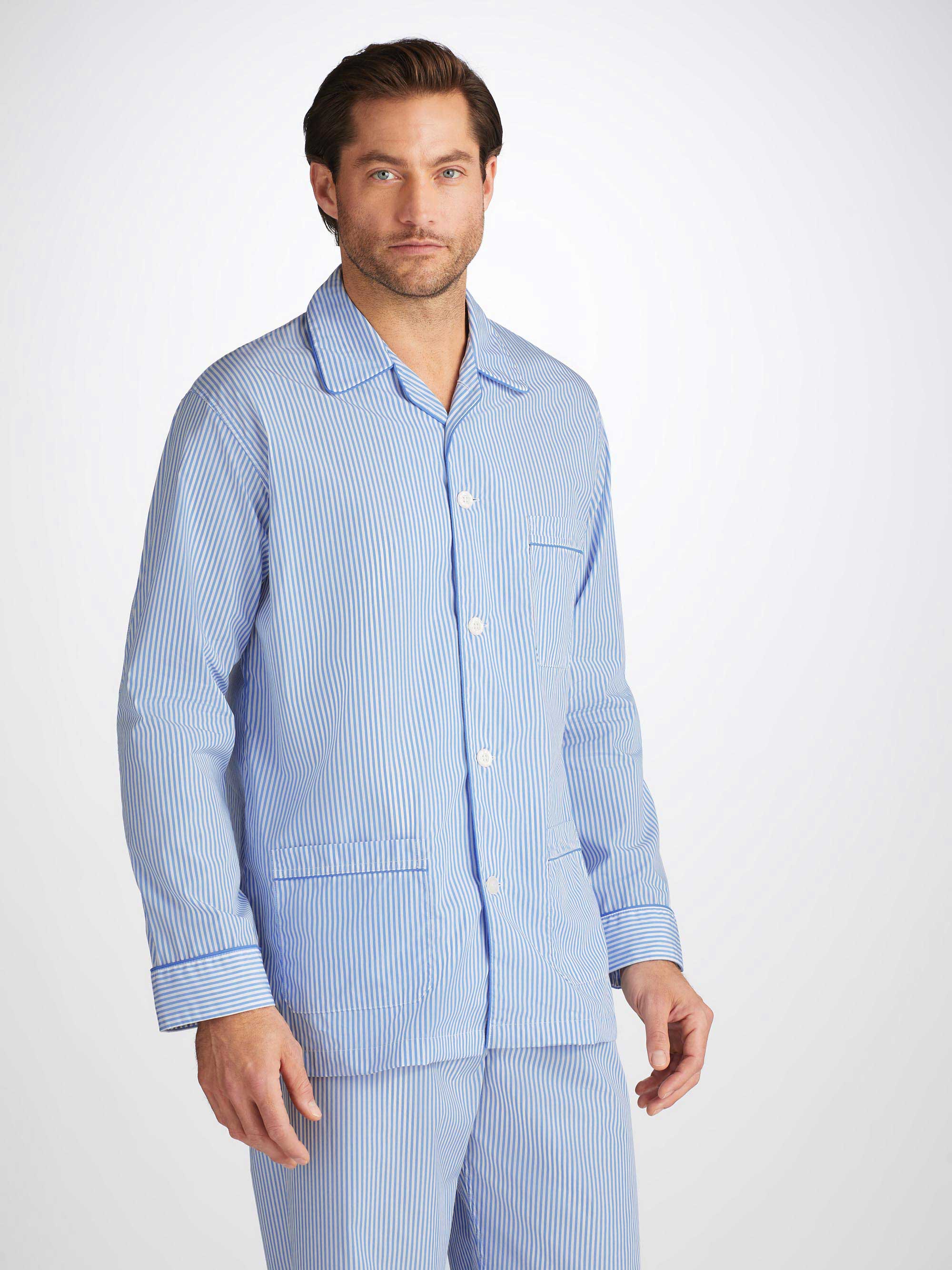 Men's Classic Fit Pyjamas James Cotton Blue - Image 6