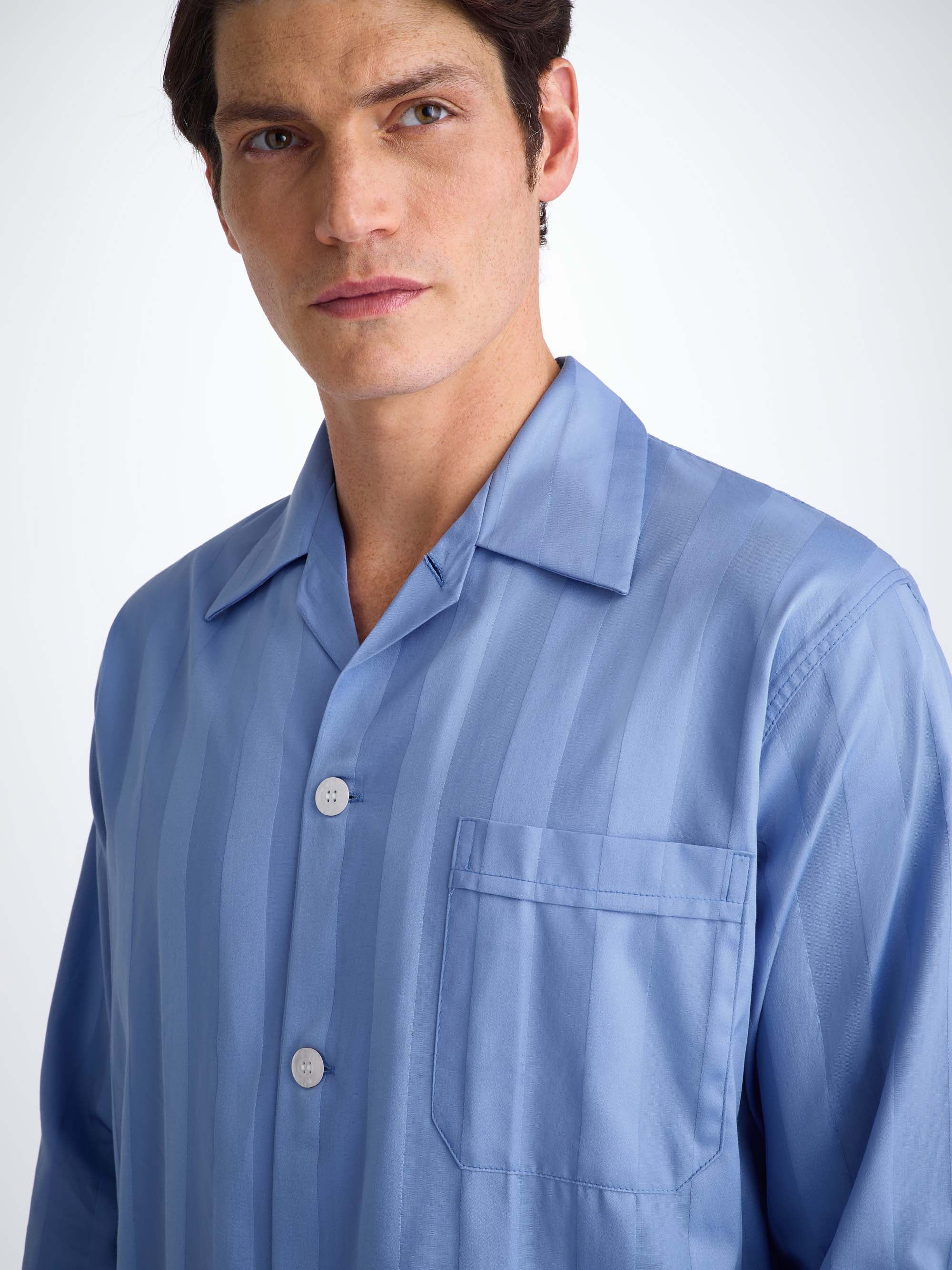 Men's Classic Fit Pyjamas Lingfield Cotton French - Image 7