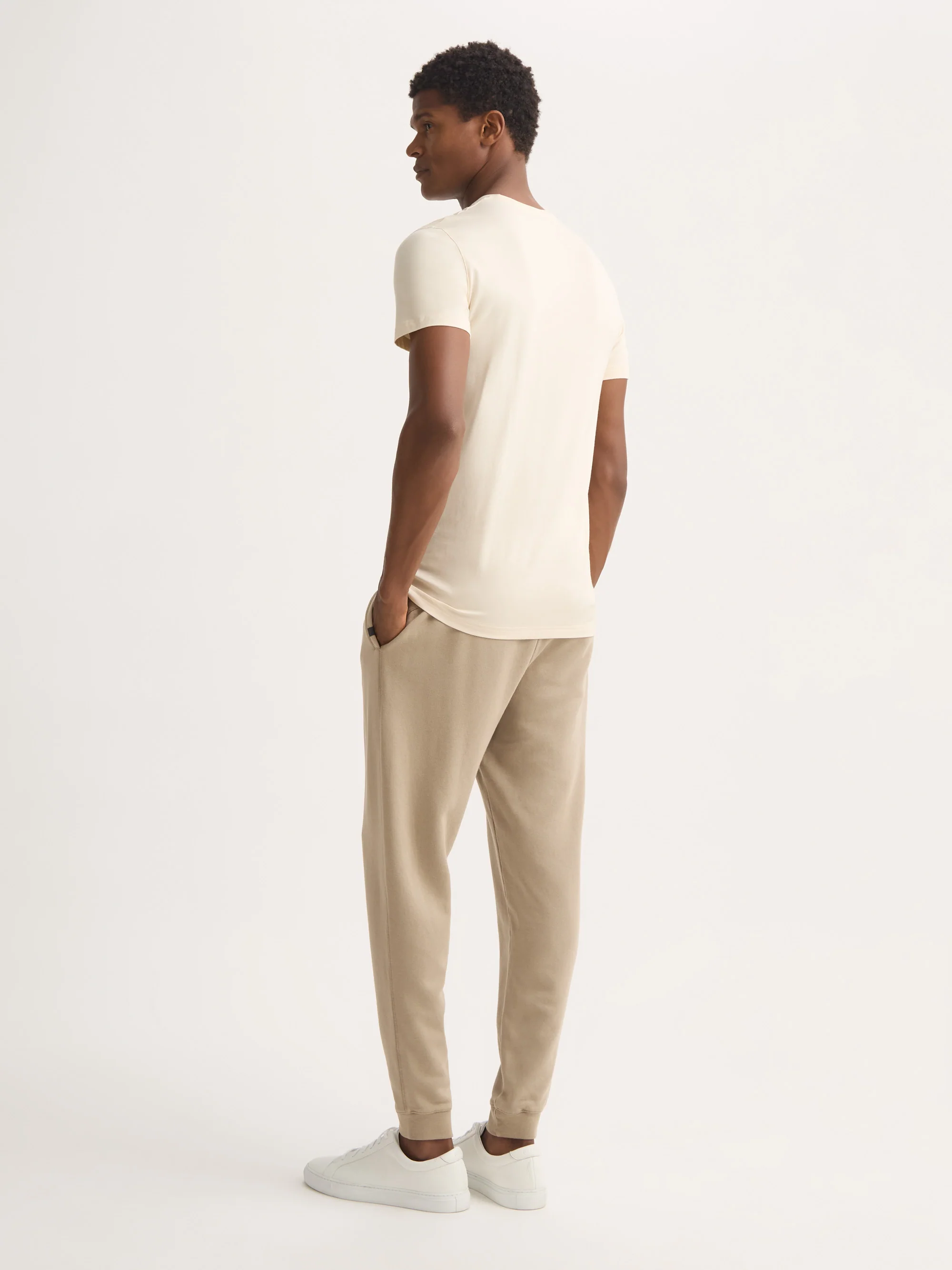 Men's Sweatpants Quinn Cotton Modal Taupe - Image 3