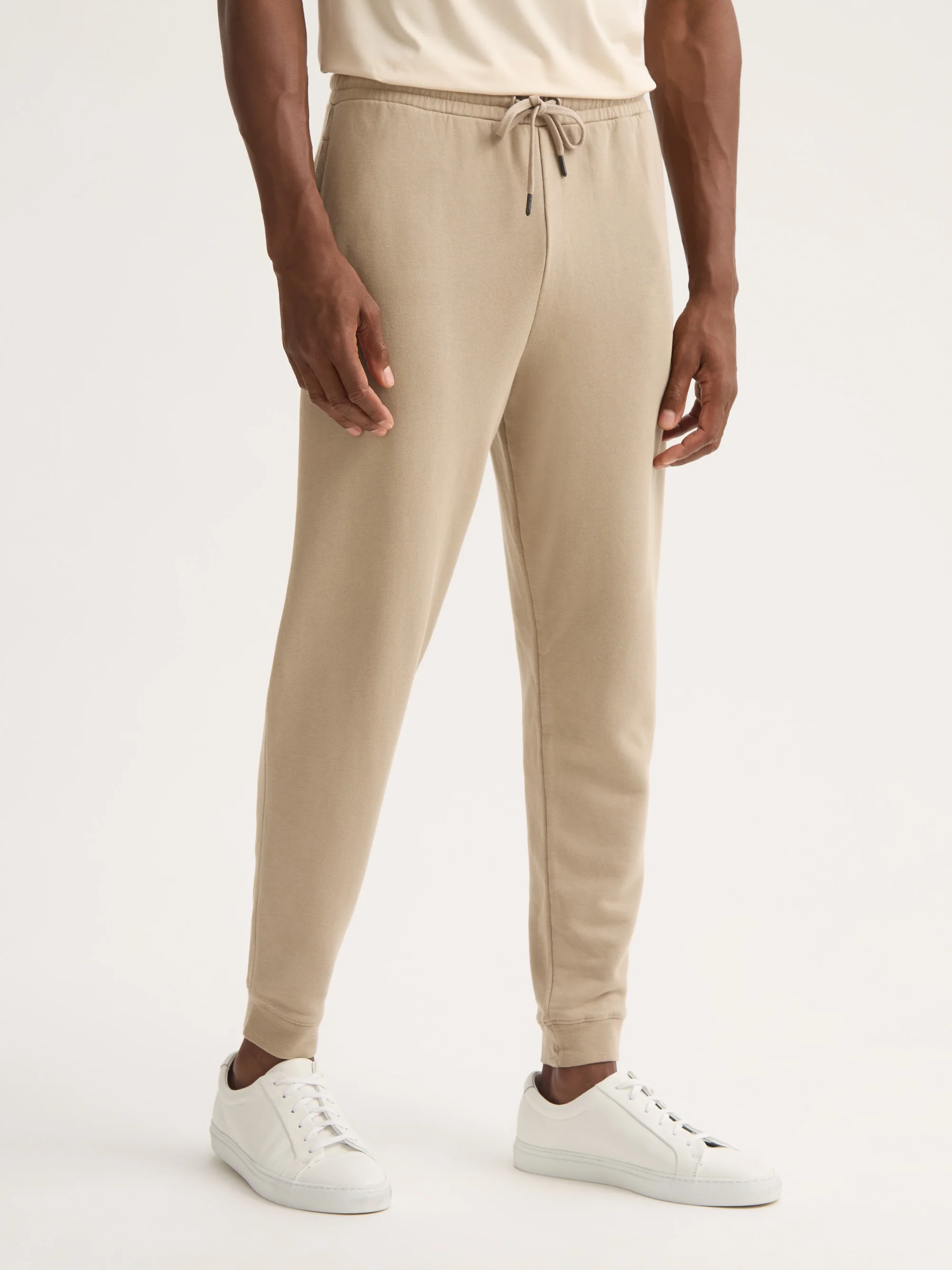 Men's Sweatpants Quinn Cotton Modal Taupe - Image 4