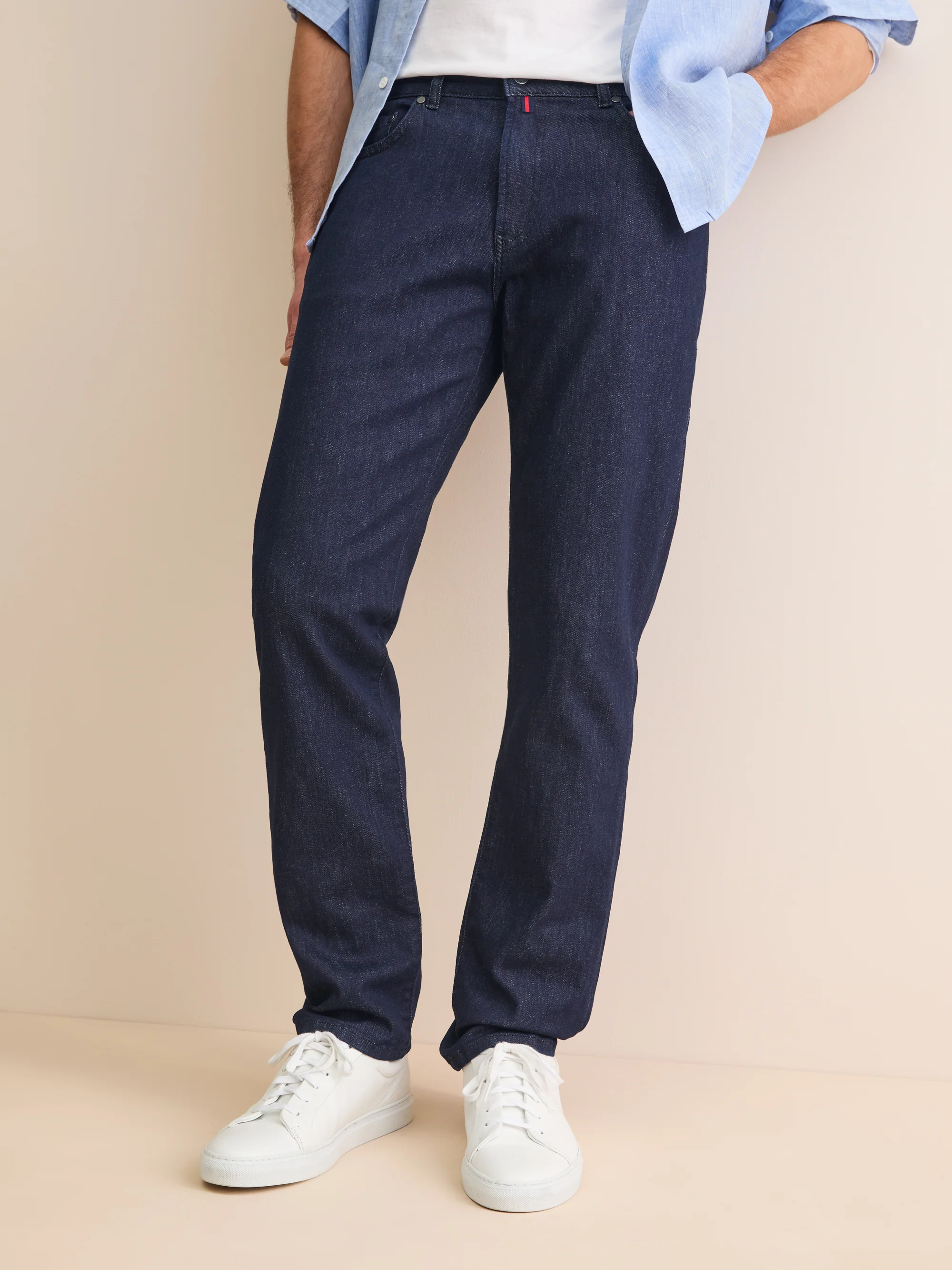 Men's Denim Jeans Soft Wash Indigo Blue - Image 3