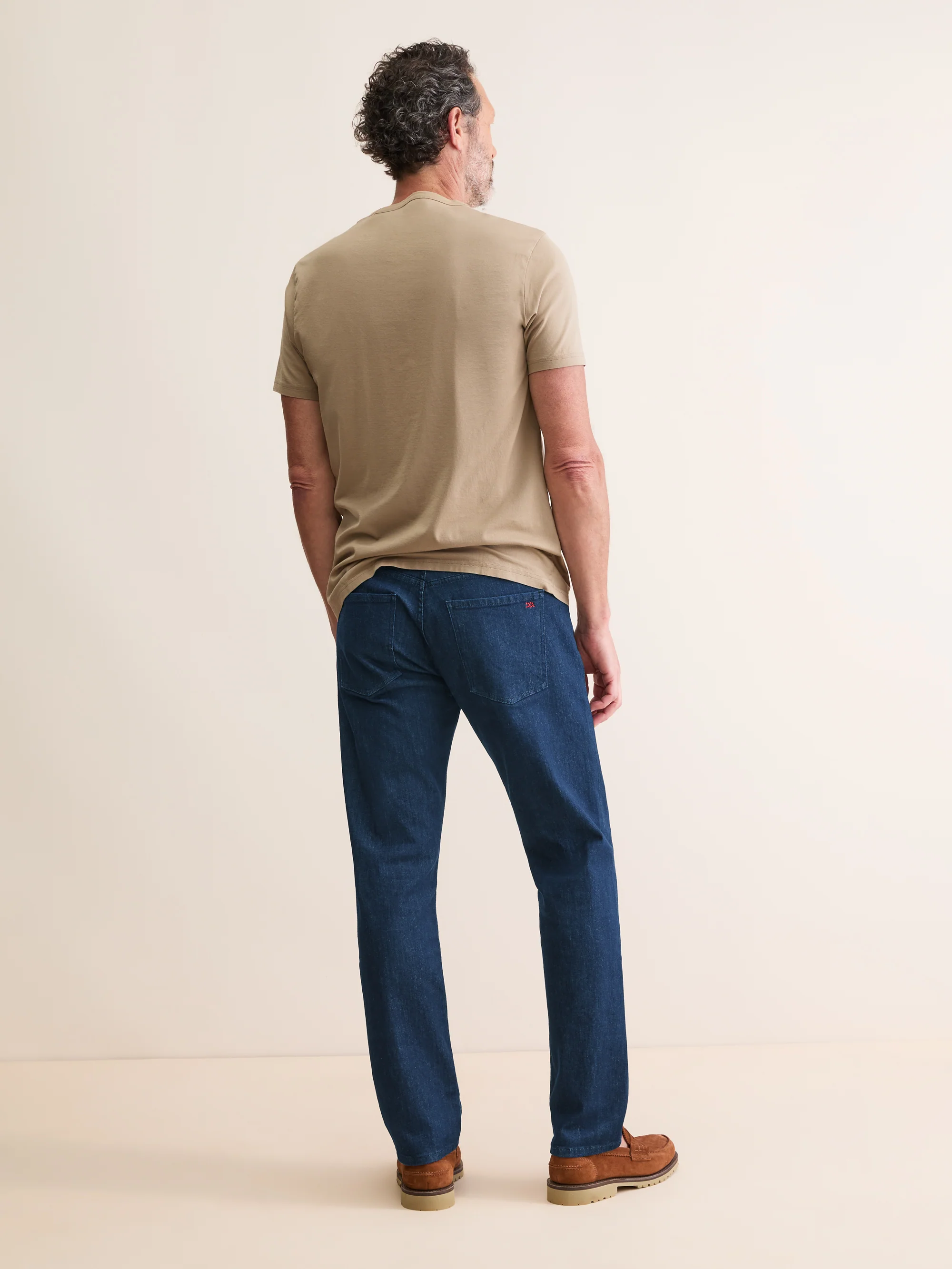 Men's Denim Jeans Soft Wash Mid Blue - Image 3