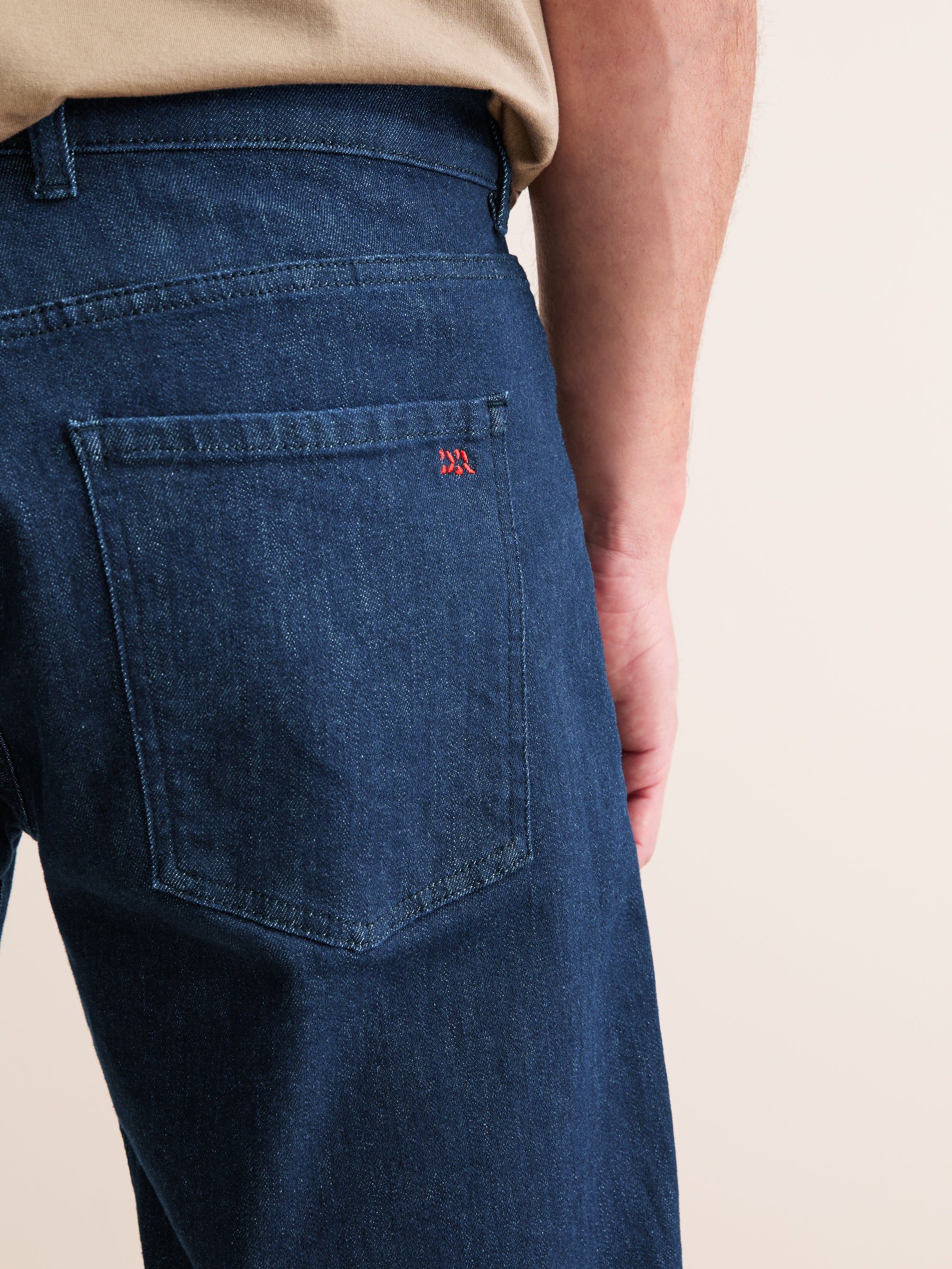 Men's Denim Jeans Soft Wash Mid Blue - Image 5