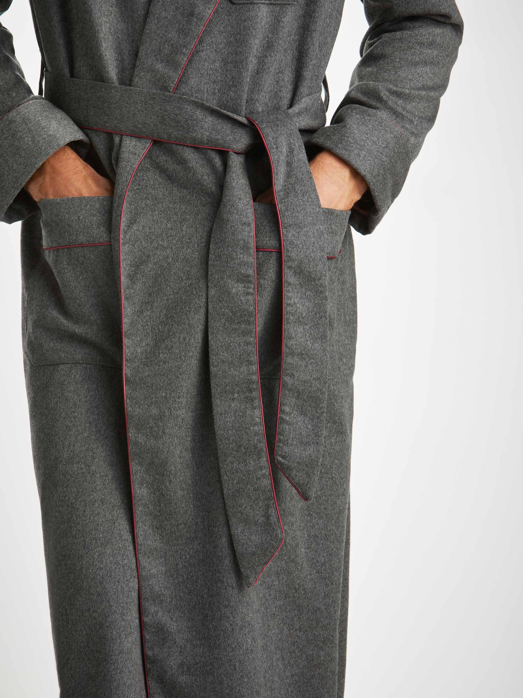 Men's Dressing Gown Duke Cashmere Charcoal - Image 4