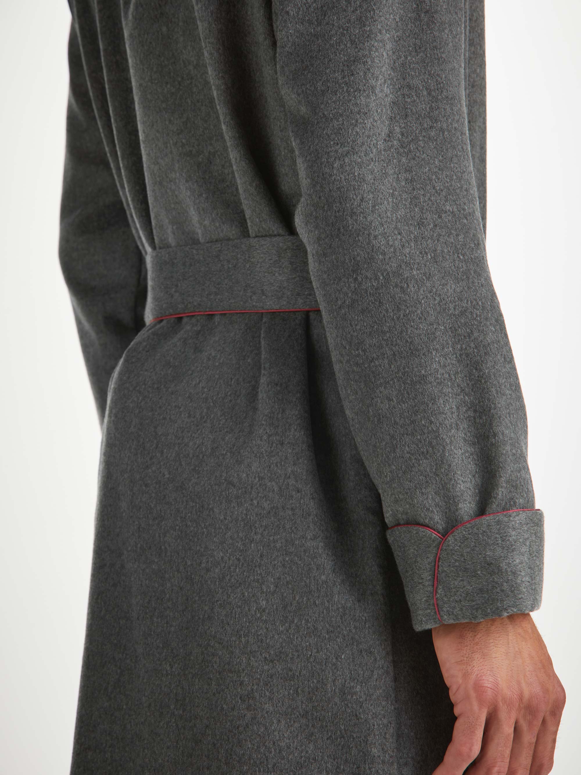 Men's Dressing Gown Duke Cashmere Charcoal - Image 5