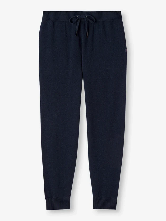 Men's Finley Sweater and Track Pants Cashmere Set Navy - Image 6