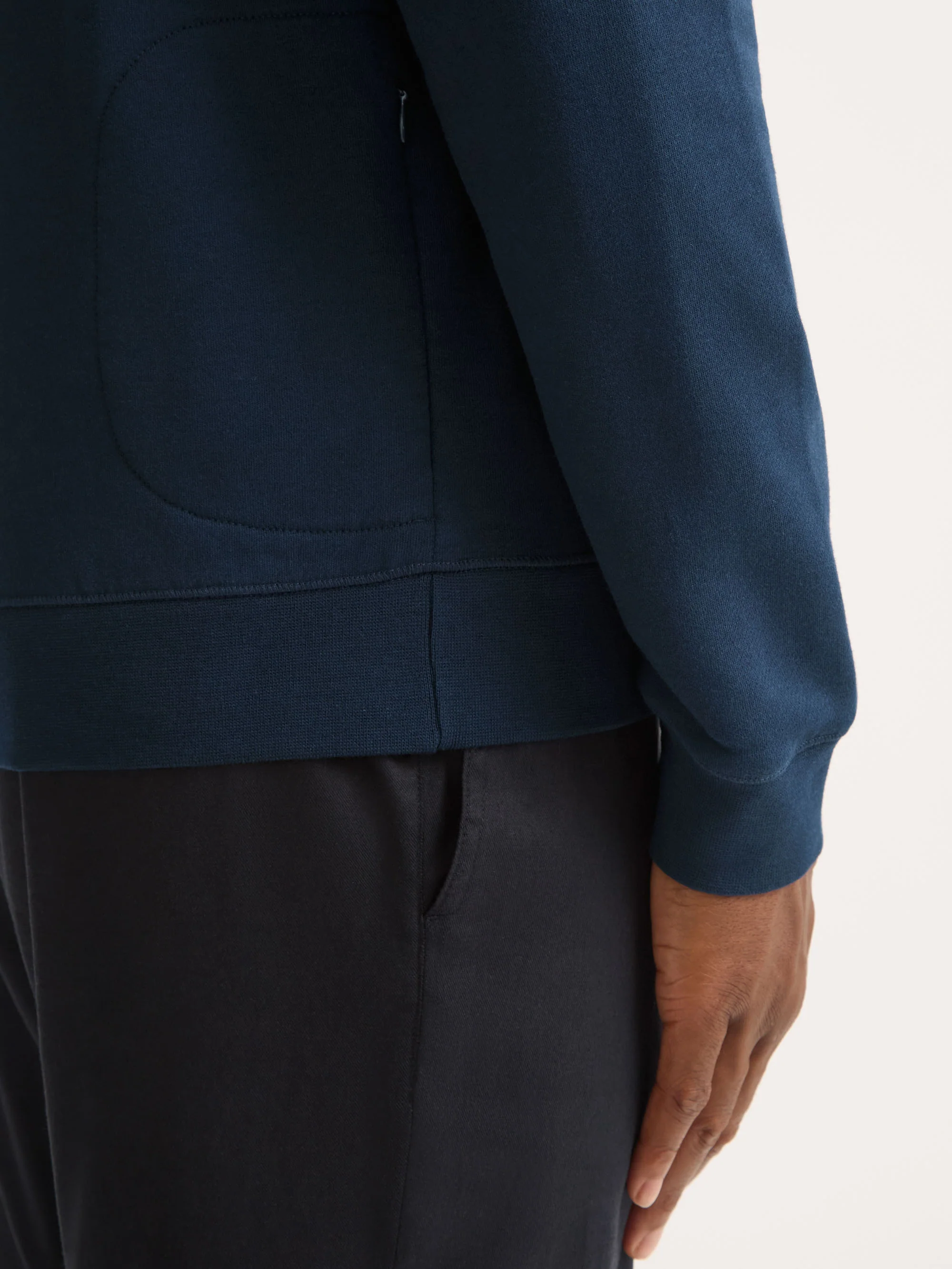 Men's Half-Zip Pullover Quinn Cotton Modal Navy - Image 6
