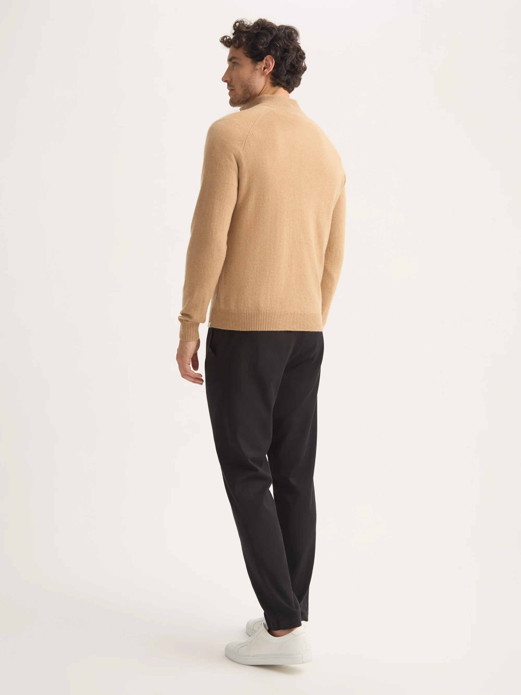 Men's Half-Zip Sweater Finley Cashmere Camel - Image 4