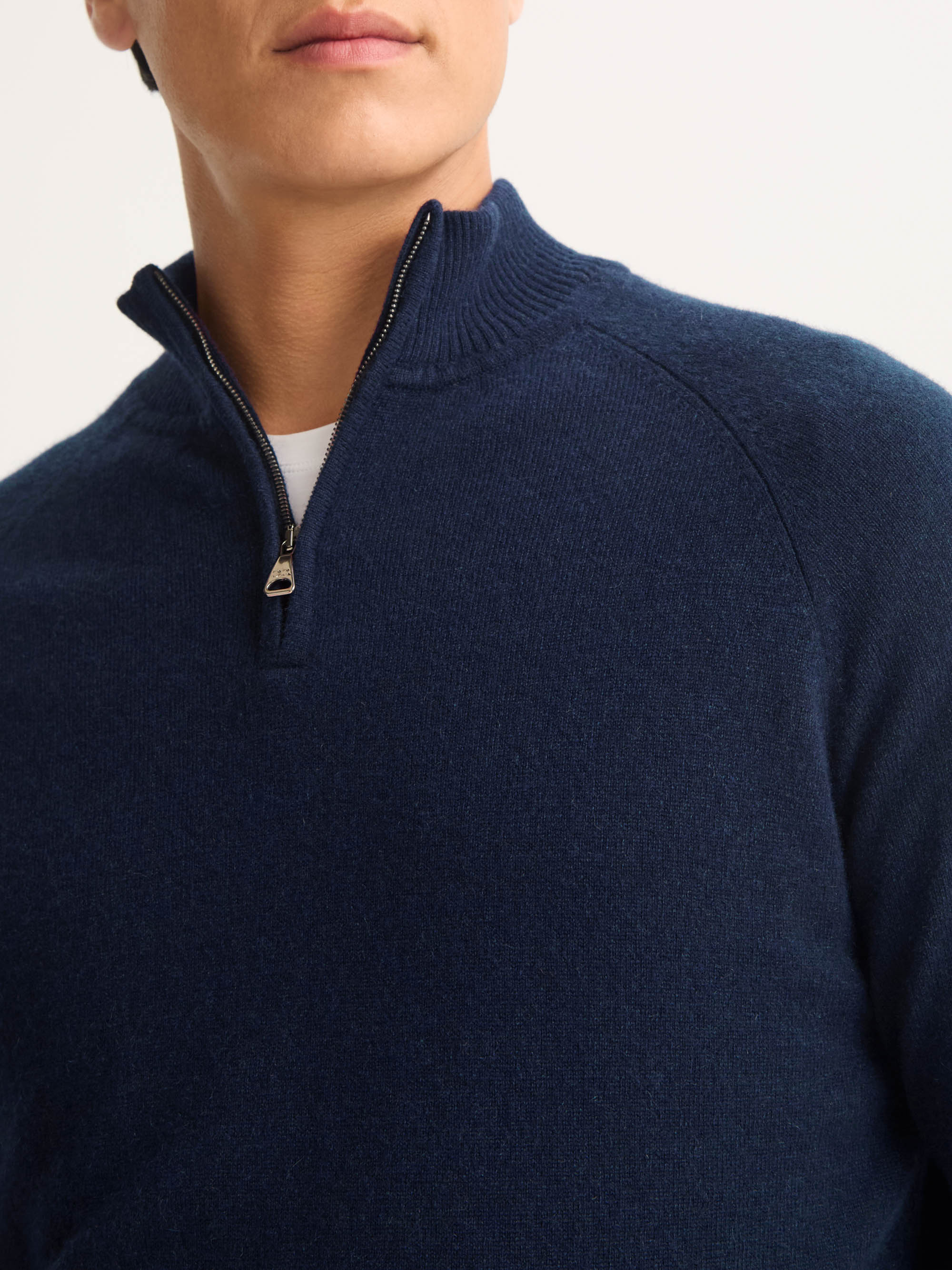 Men's Half-Zip Sweater Finley Cashmere Navy - Image 4