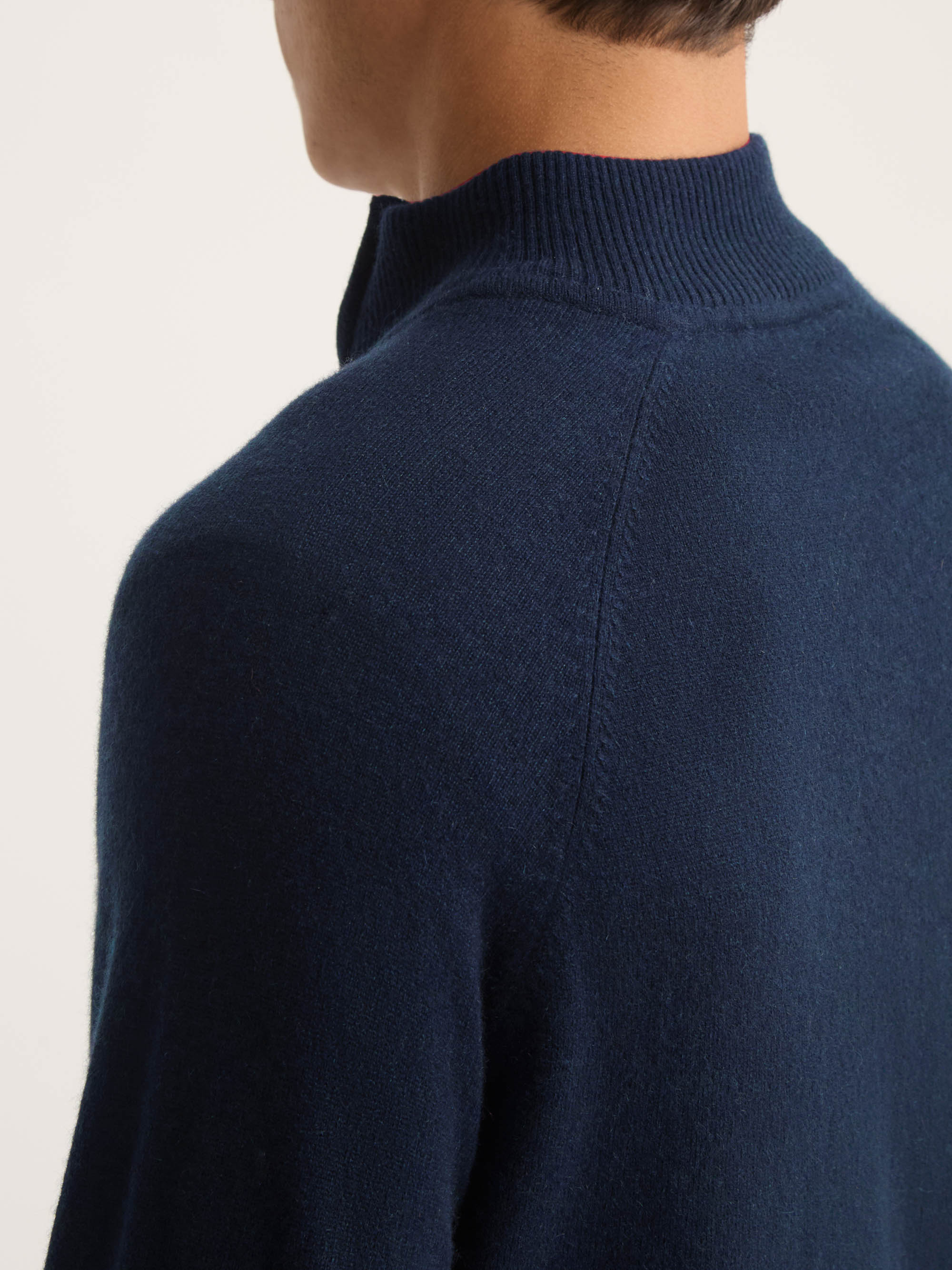 Men's Half-Zip Sweater Finley Cashmere Navy - Image 5