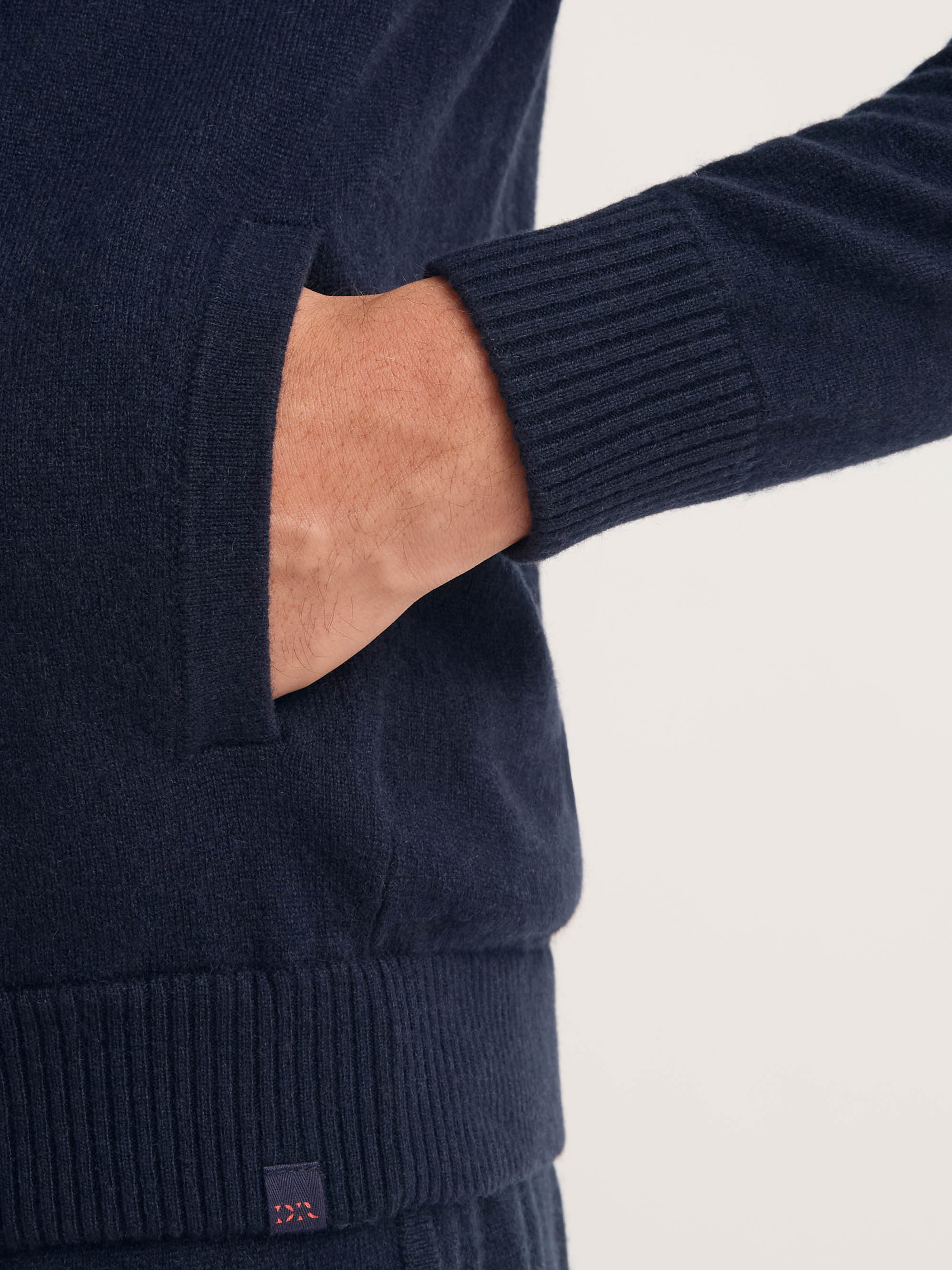 Men's Zip Up Hoodie Finley Cashmere Navy - Image 5