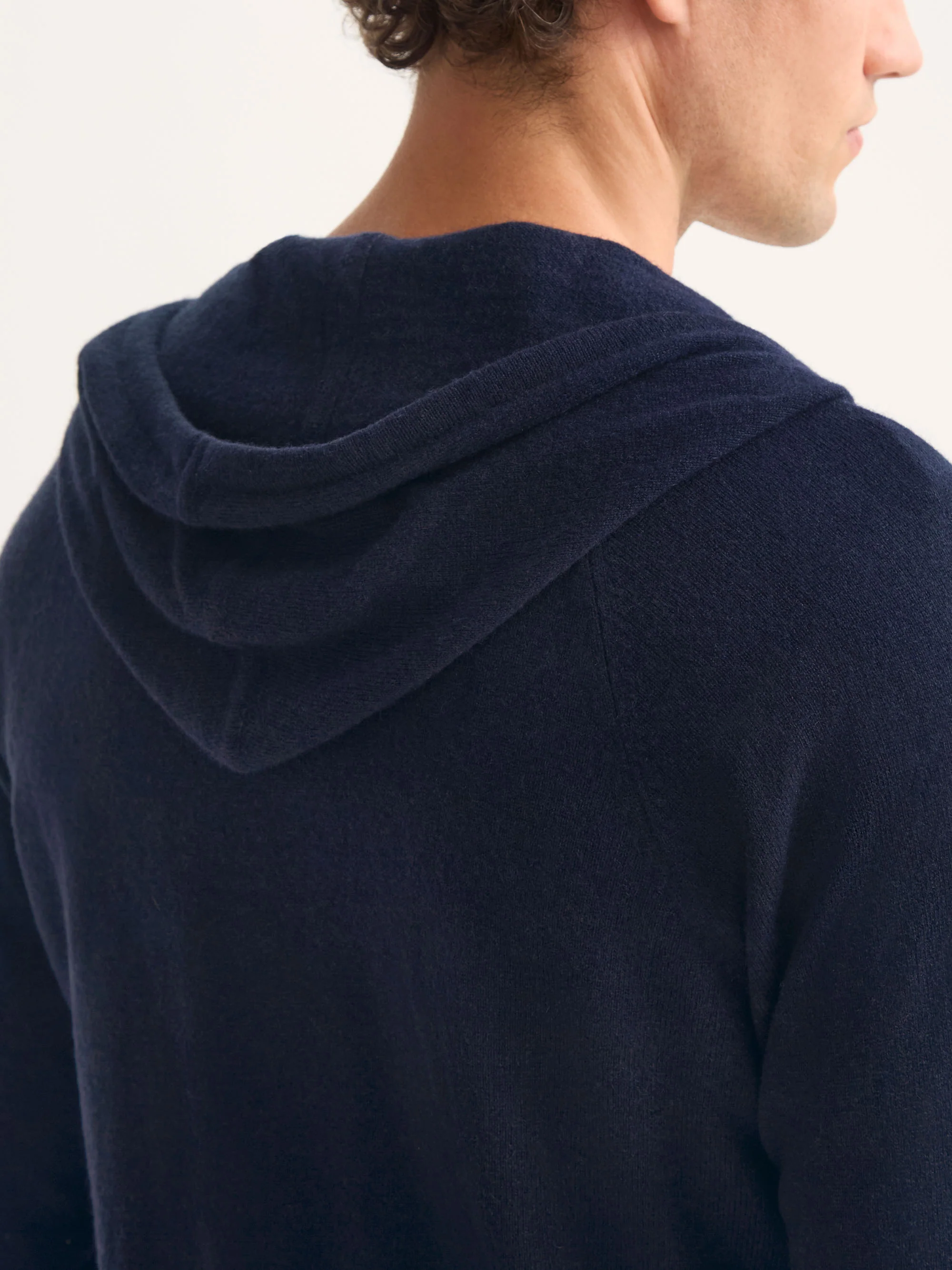 Men's Zip Up Hoodie Finley Cashmere Navy - Image 6