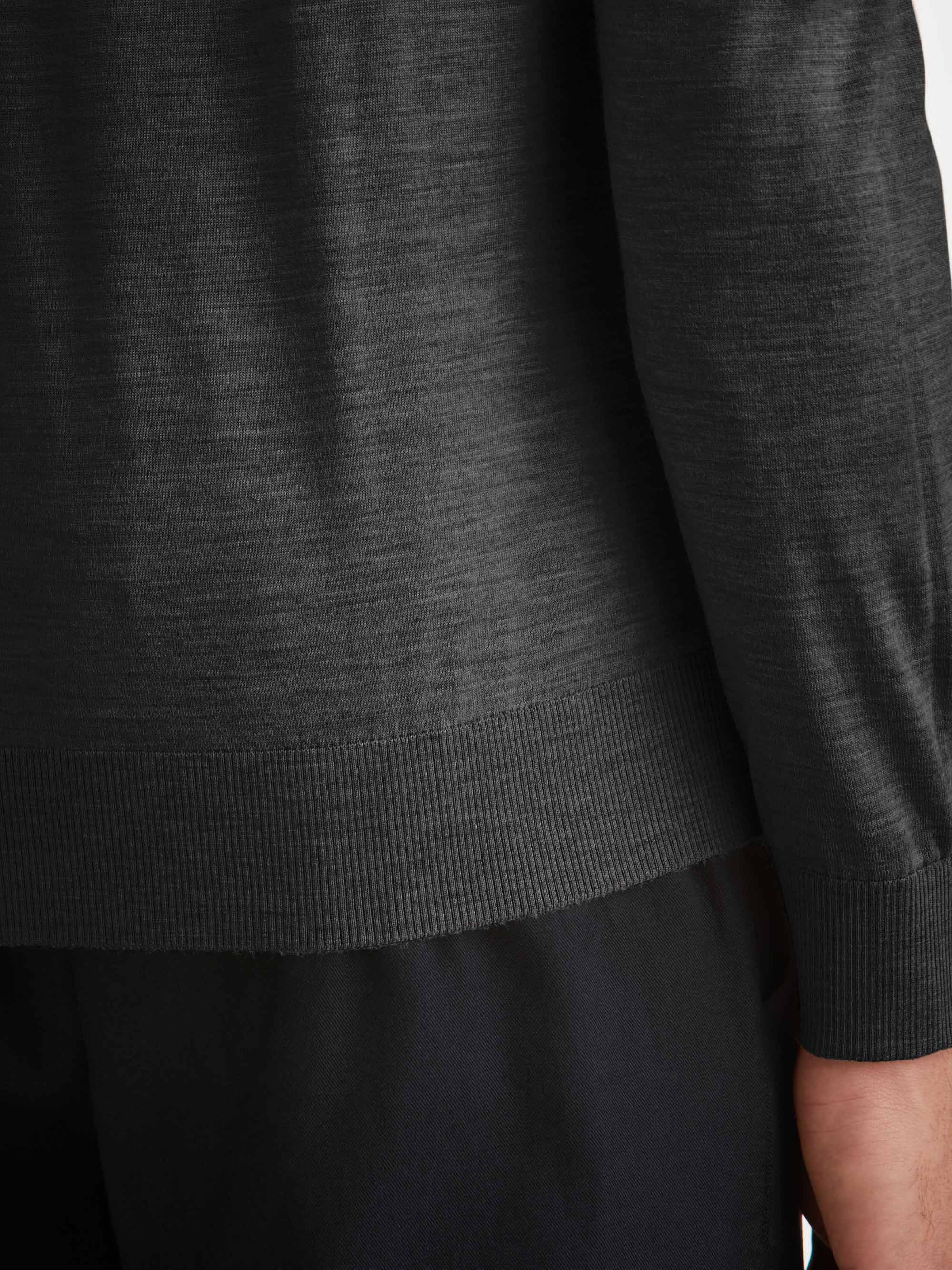 Men's Pullover Hoodie Orson Merino Wool Charcoal - Image 4