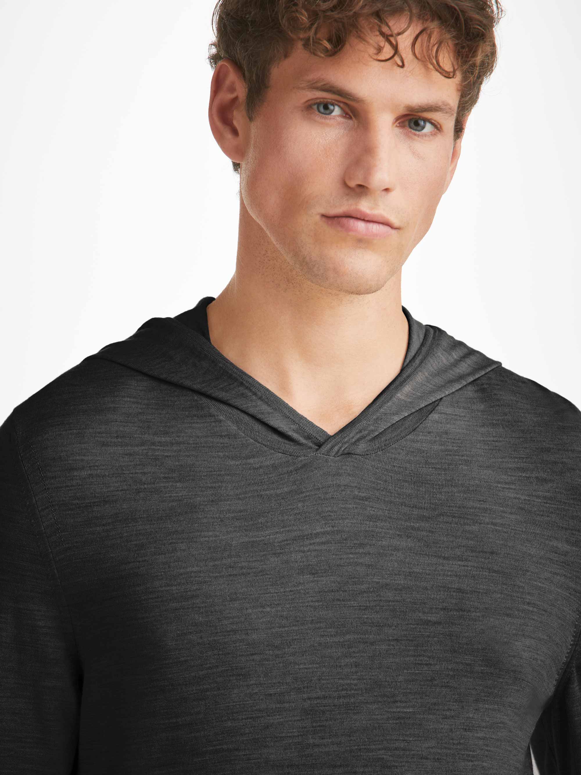 Men's Pullover Hoodie Orson Merino Wool Charcoal - Image 5