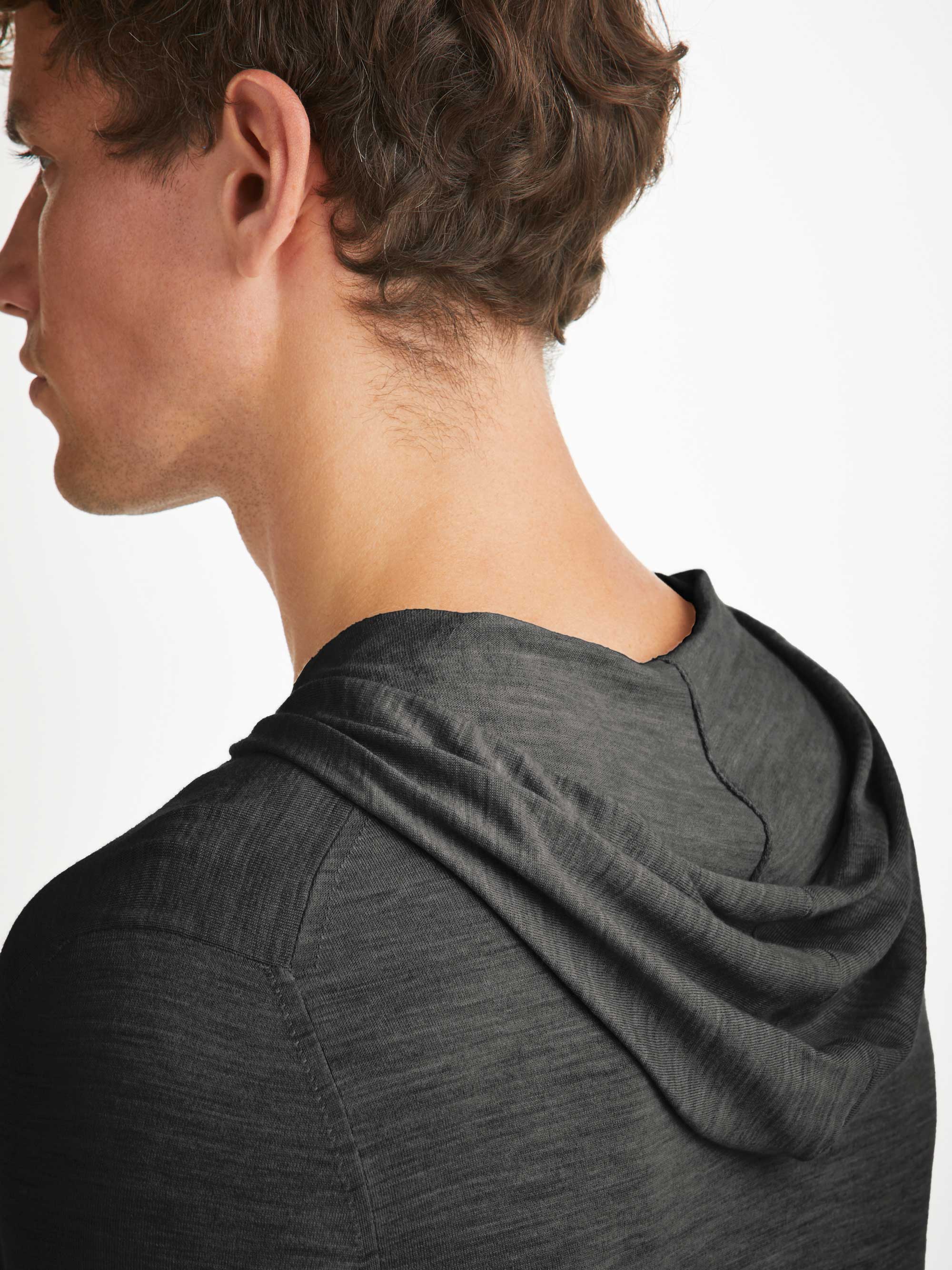 Men's Pullover Hoodie Orson Merino Wool Charcoal - Image 6