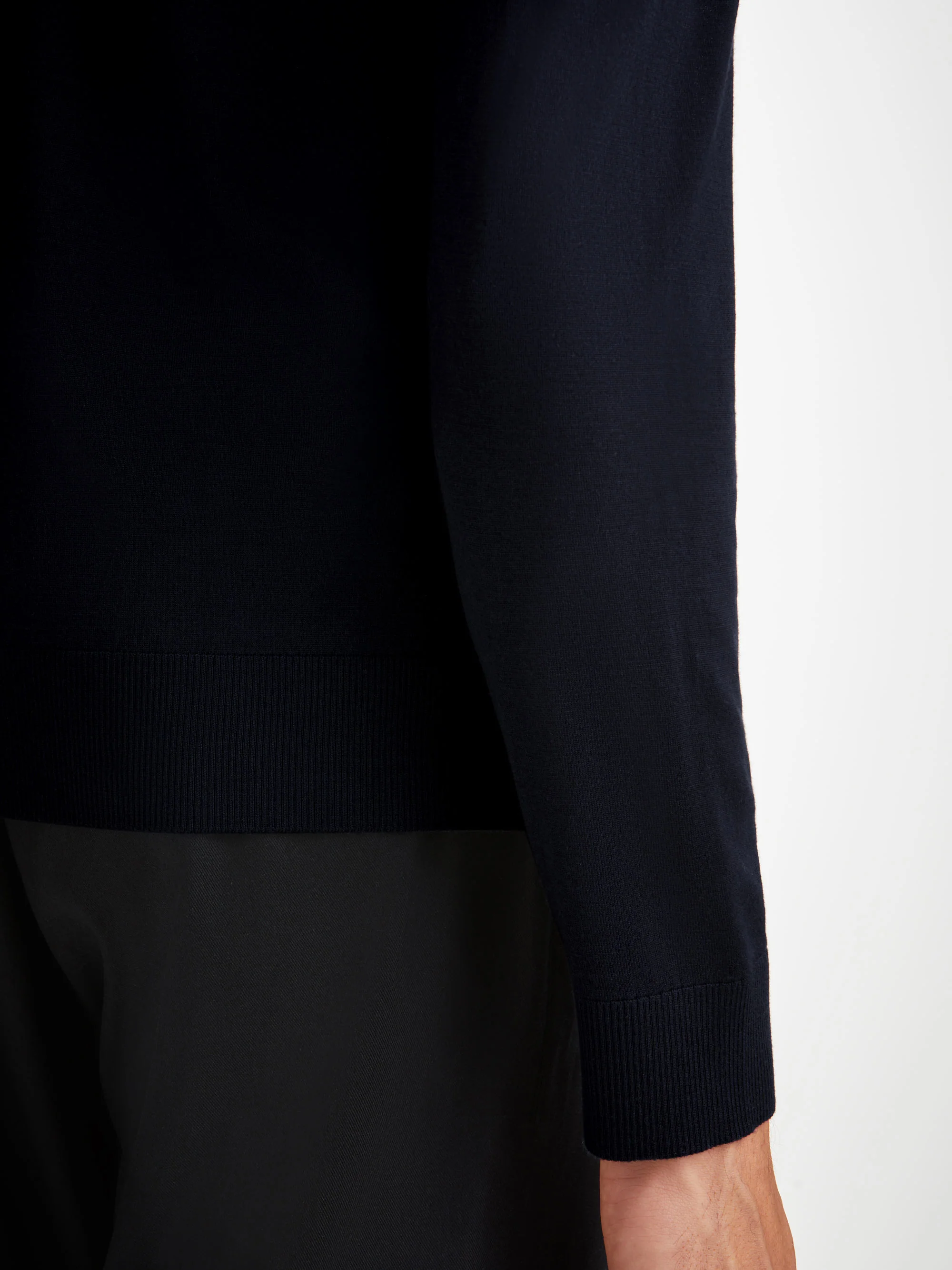 Men's Pullover Hoodie Orson Merino Wool Navy - Image 7