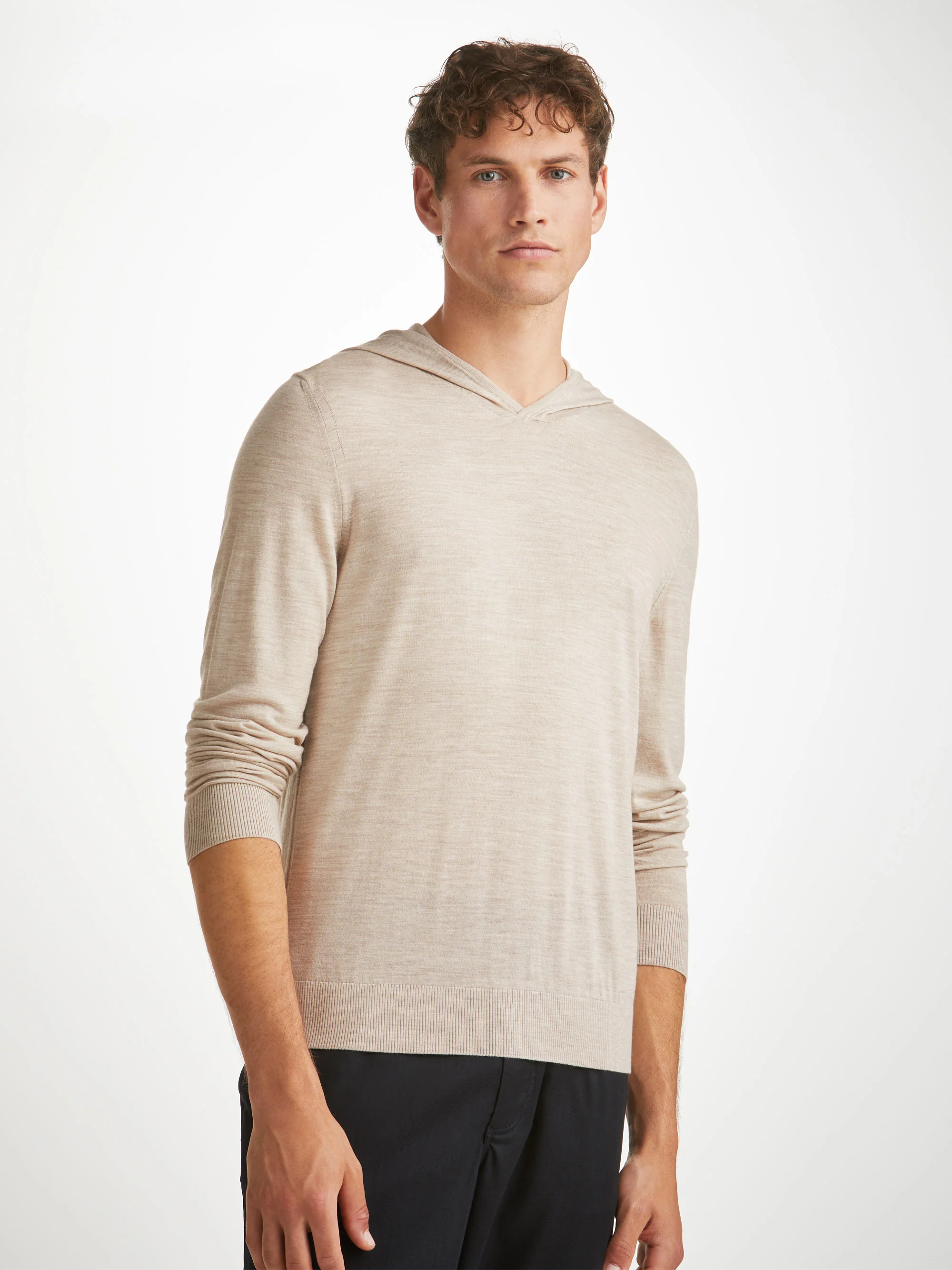 Men's Pullover Hoodie Orson Merino Wool Oat - Image 7