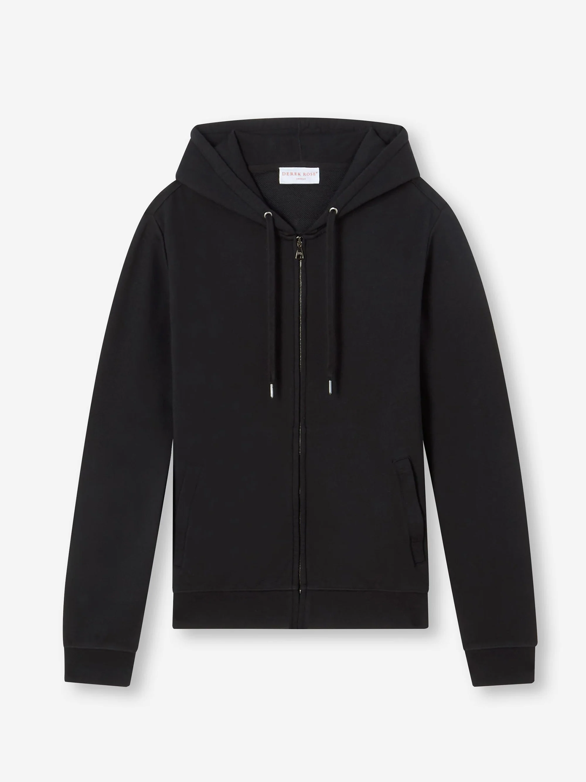Men's Zip Up Hoodie Quinn Cotton Modal Black
