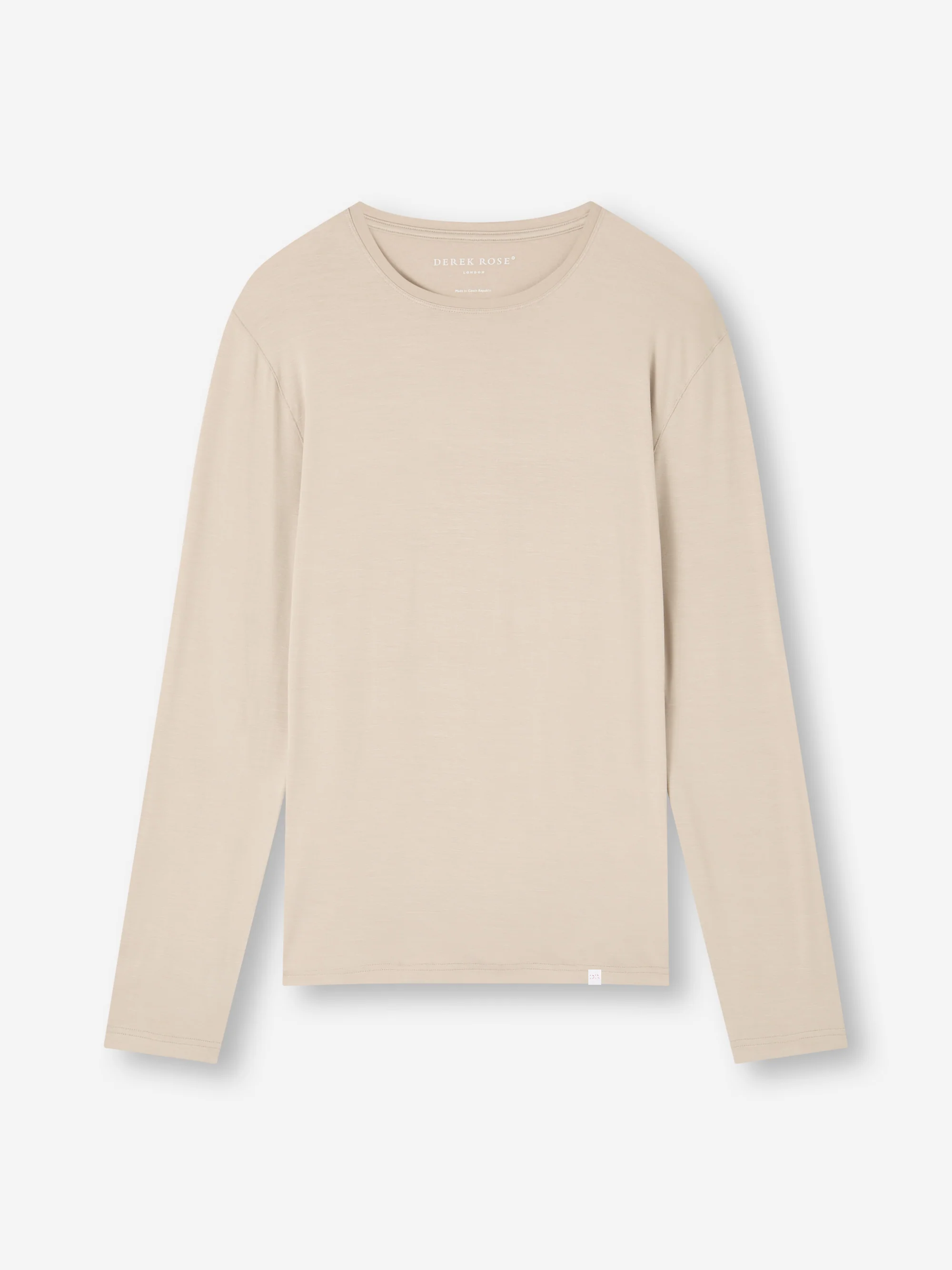 Men's Long Sleeve T-Shirt Basel Micro Modal Stretch Light Stone