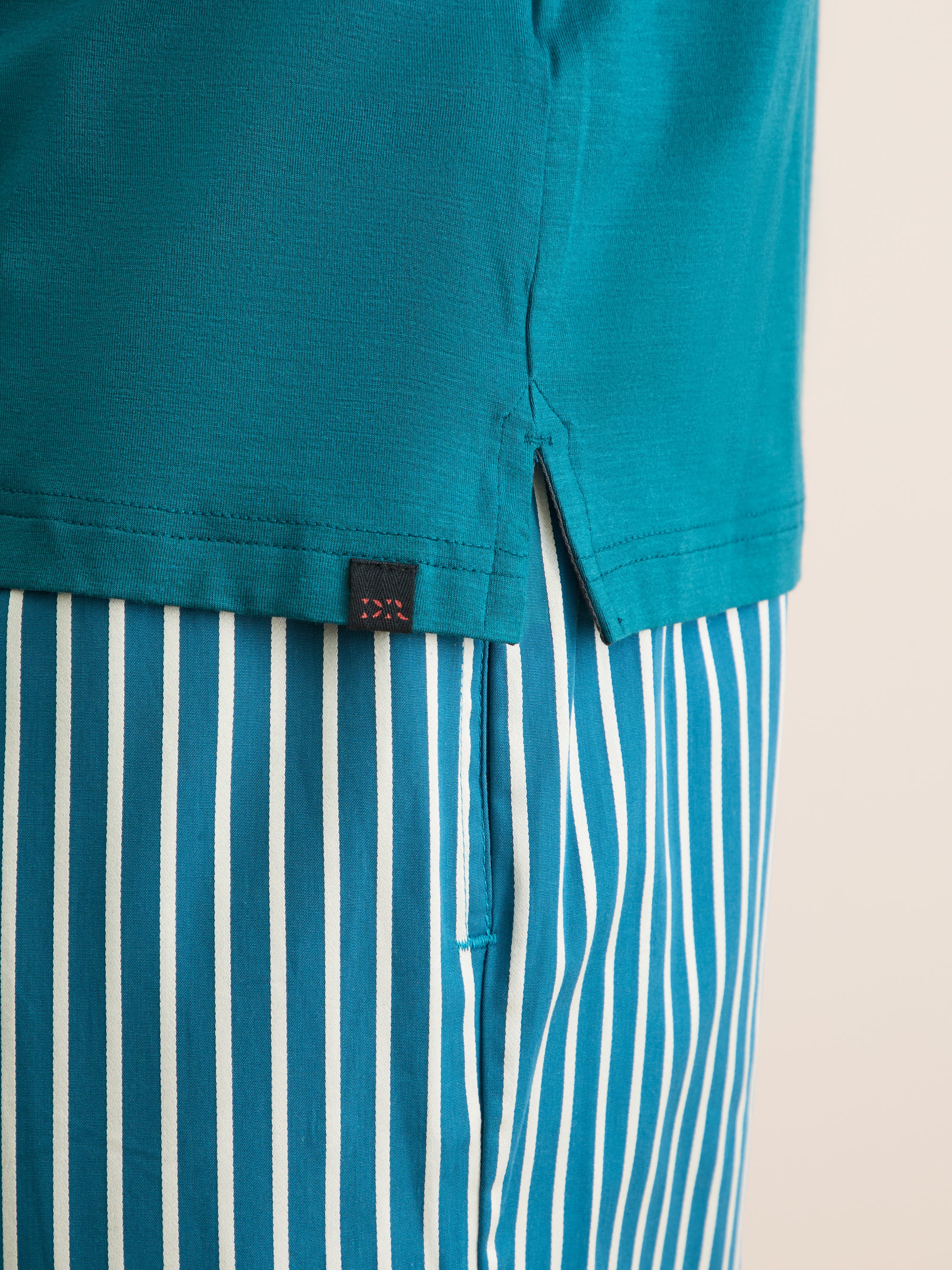 Men's Long Sleeve T-Shirt Basel Micro Modal Stretch Teal - Image 4